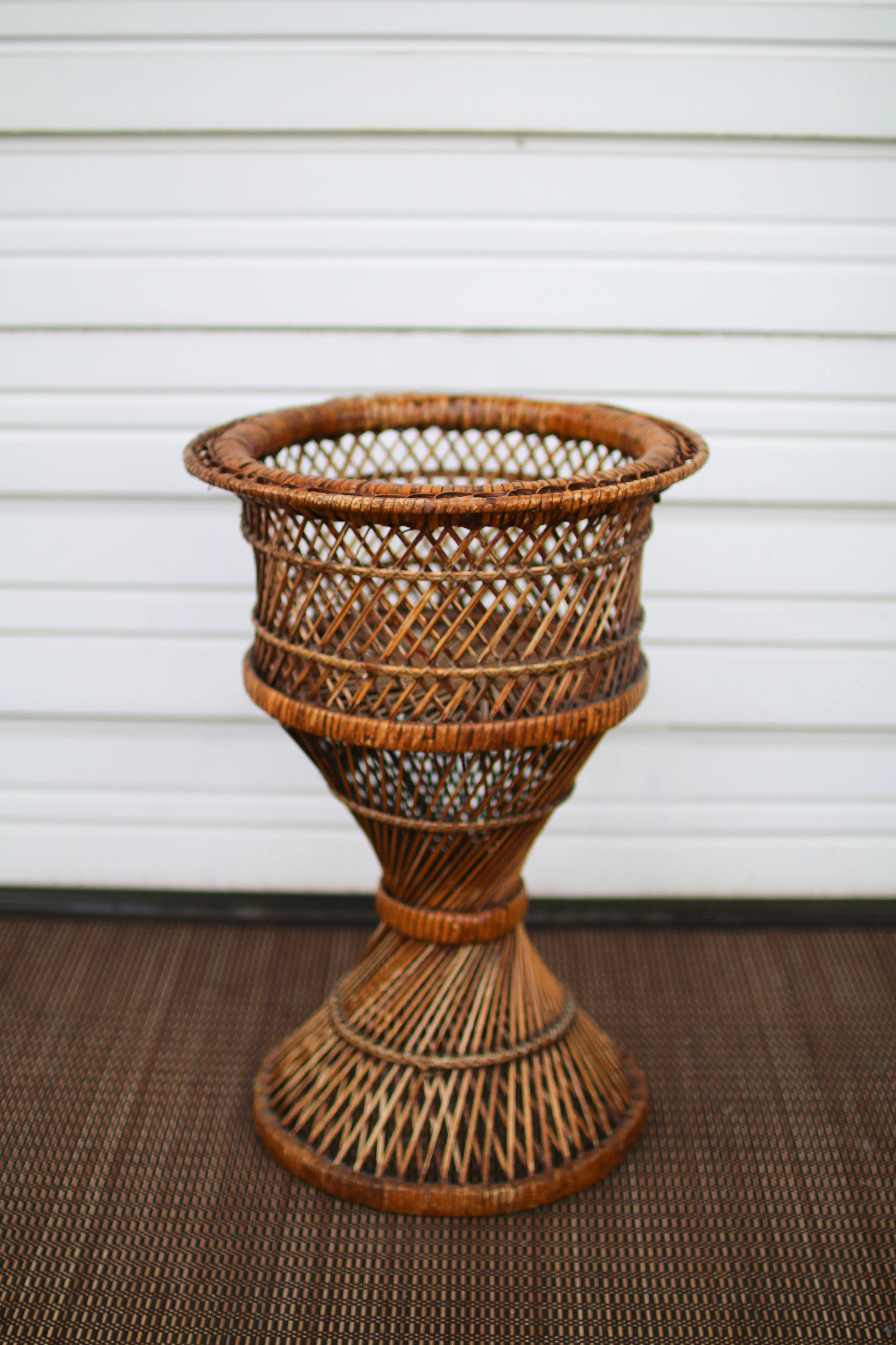 Dark Wicker Planter