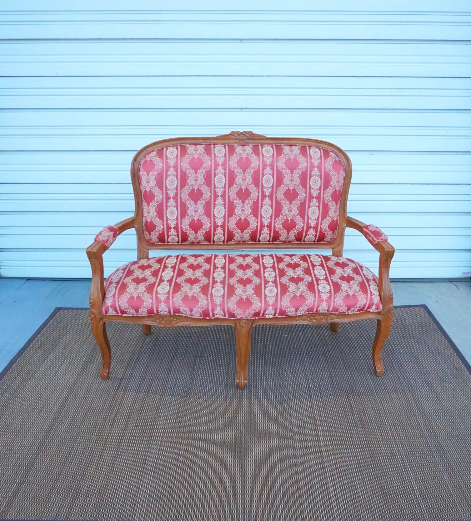 Antique Red Loveseat