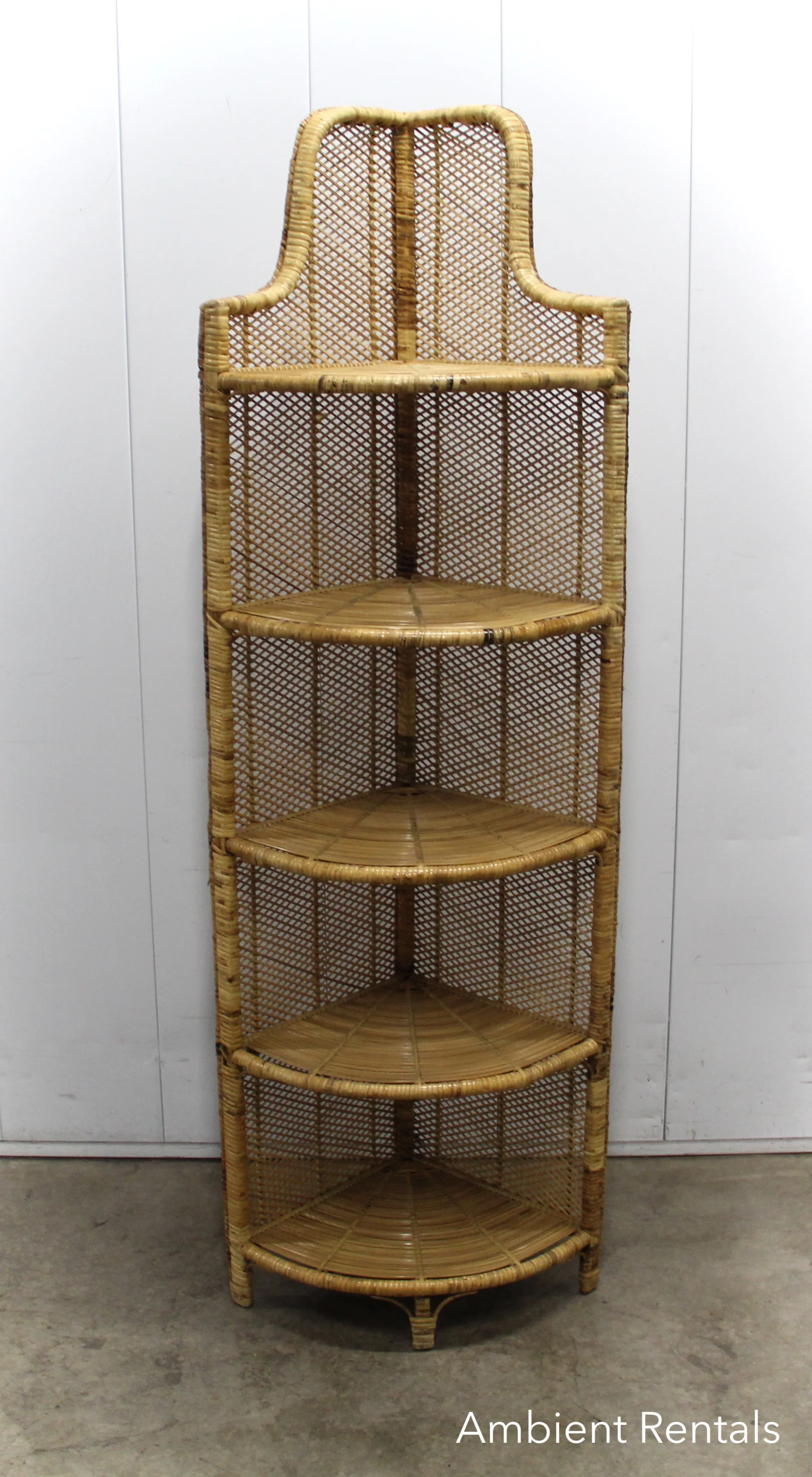 Corner Wicker Shelf