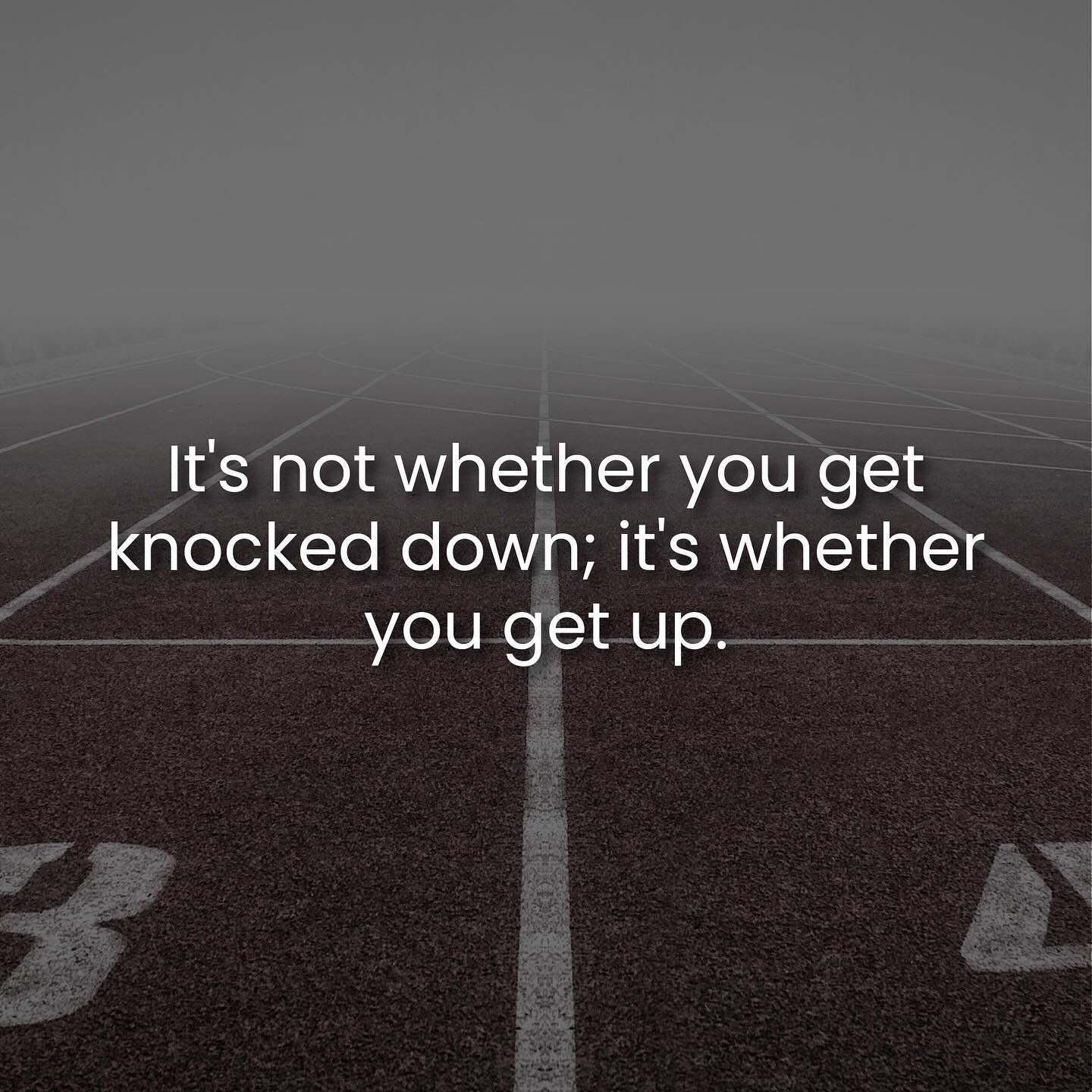 It's not whether you get knocked down; it's whether you get up. #sportsmindset #winningmindset #moonshot