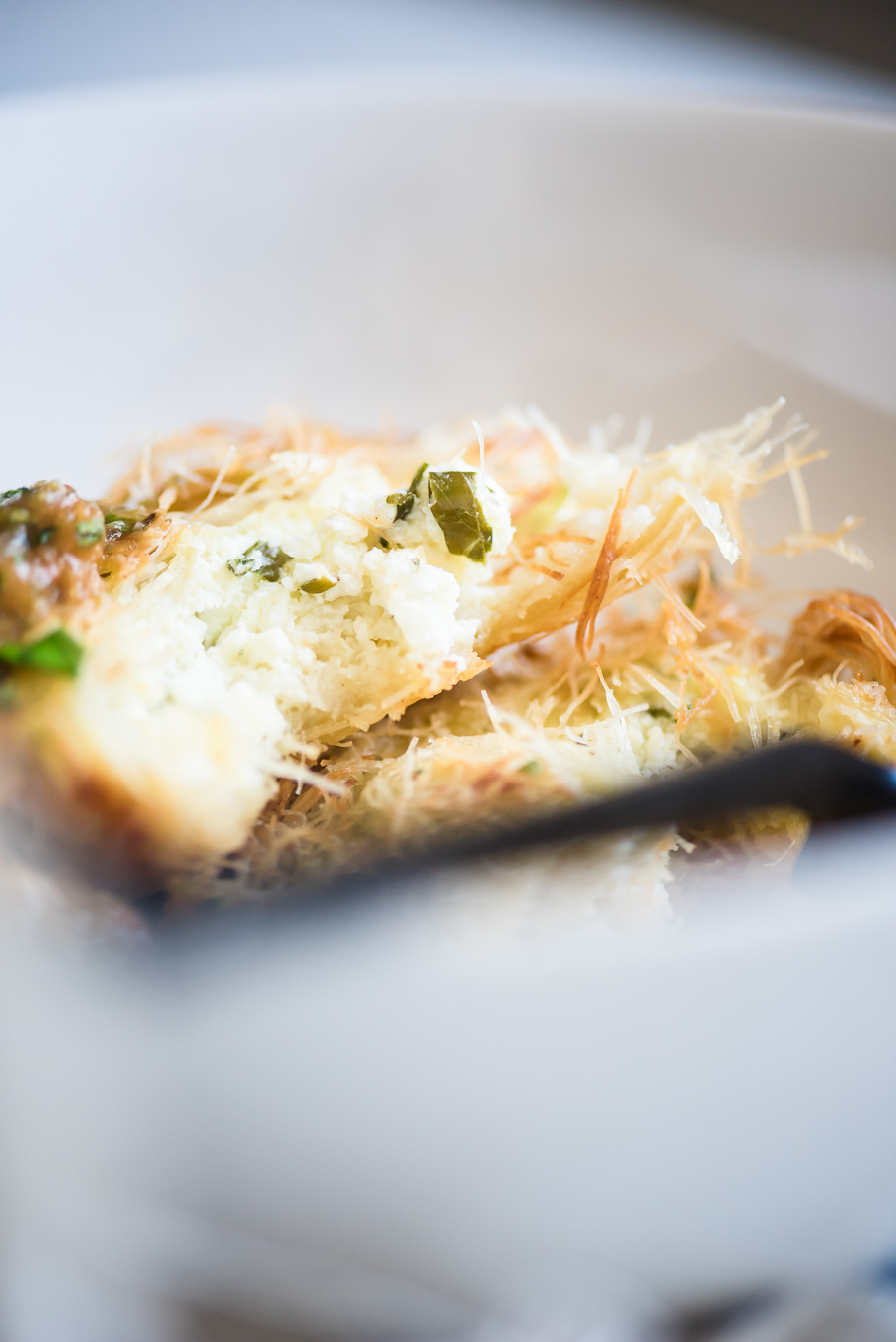 Gather a Table - FETA RICOTTA KADAIF NESTS WITH SPICY ROASTED TOMATO DIP