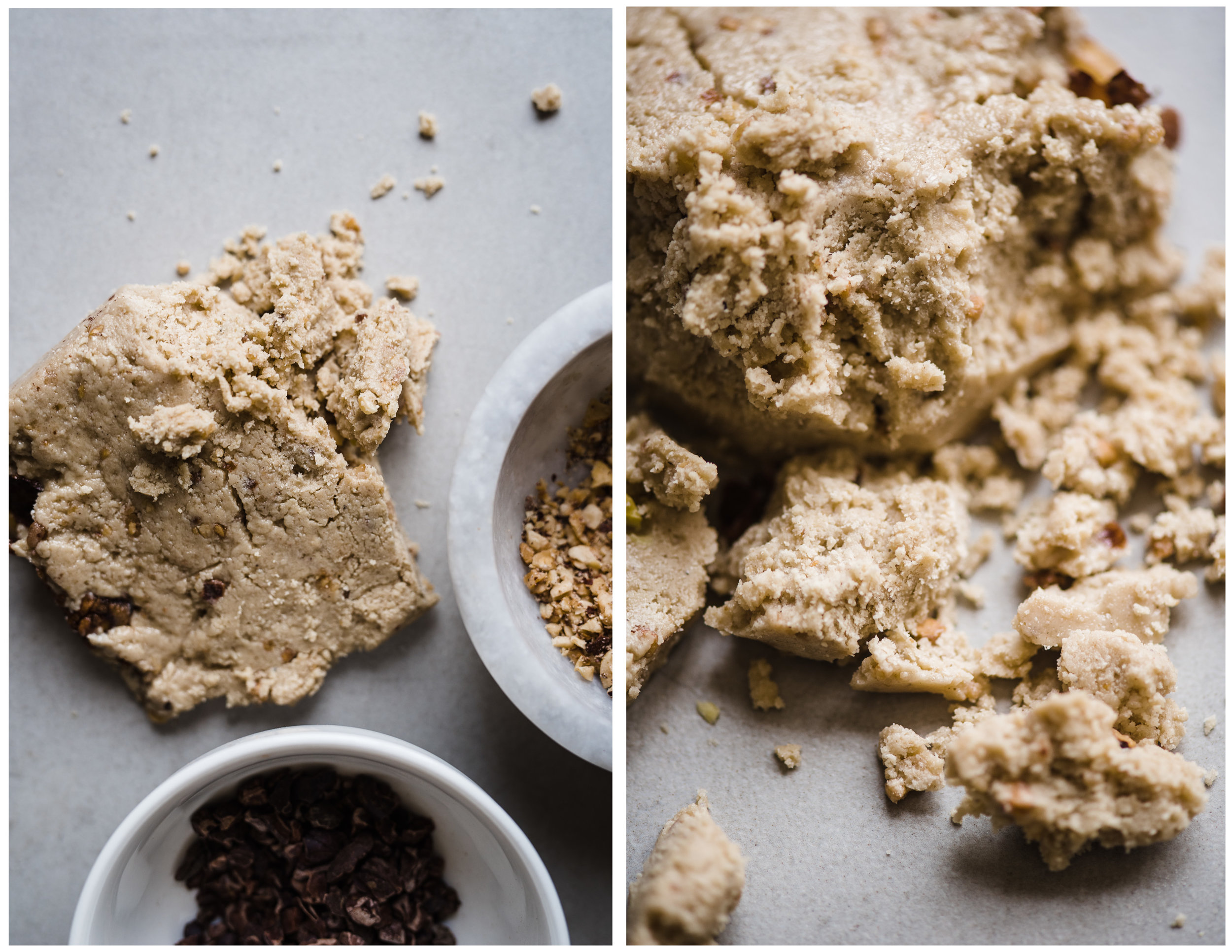 Gather a Table - HALVA ICE CREAM SANDWICH COOKIES WITH HAZELNUTS AND CACAO NIBS