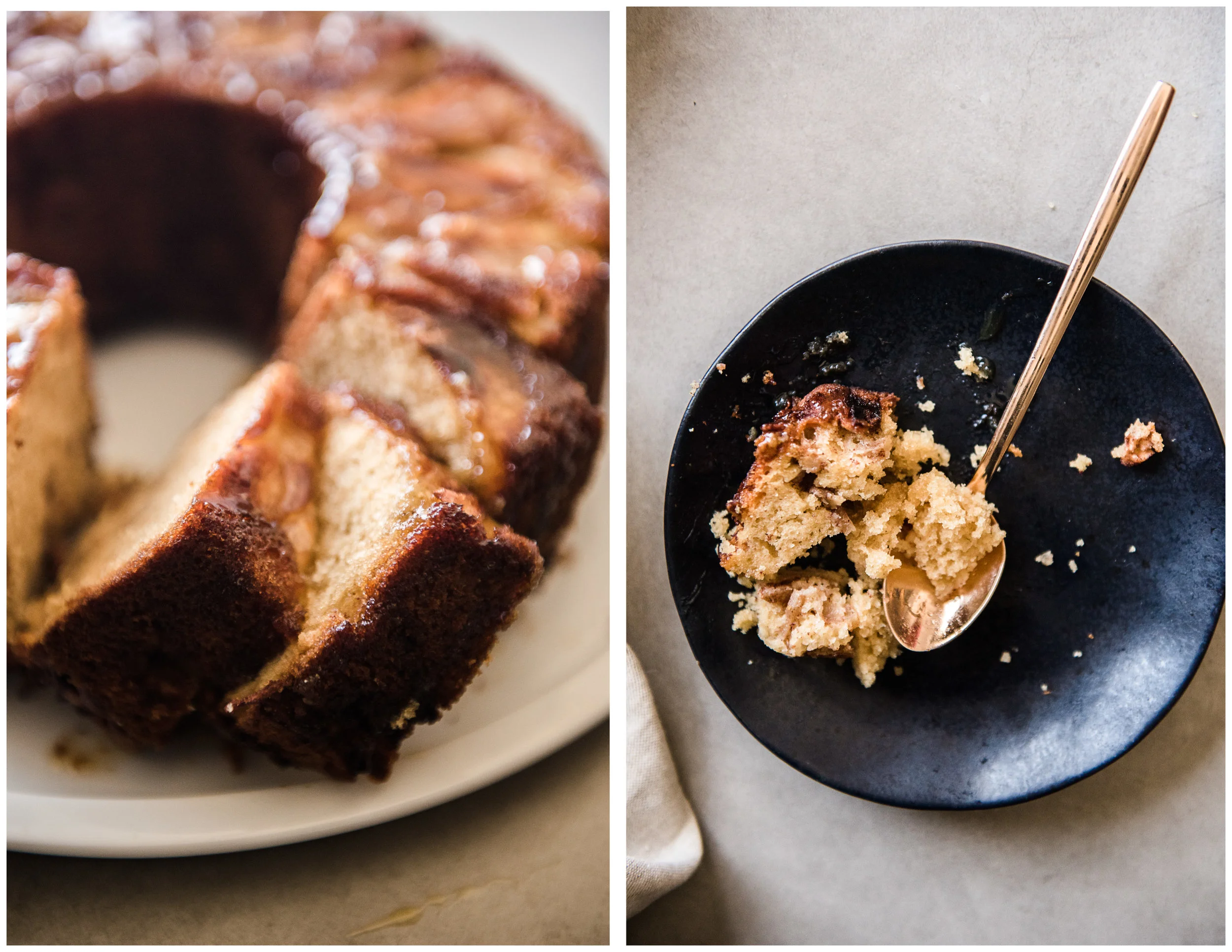 Brown Sugar Apple Cake with Burnt Honey Drizzle