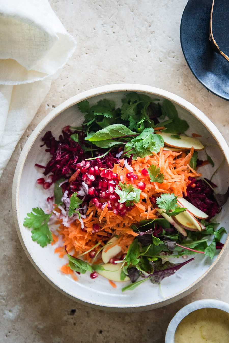 Beet Carrot Apple Salad with Date Vinaigrette