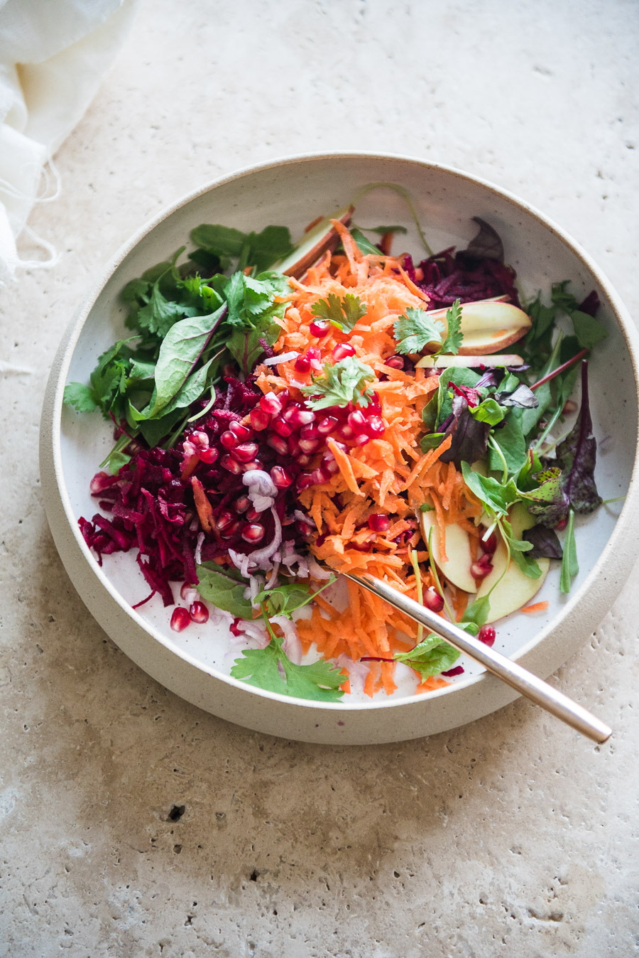 Beet Carrot Apple Salad with Date Vinaigrette