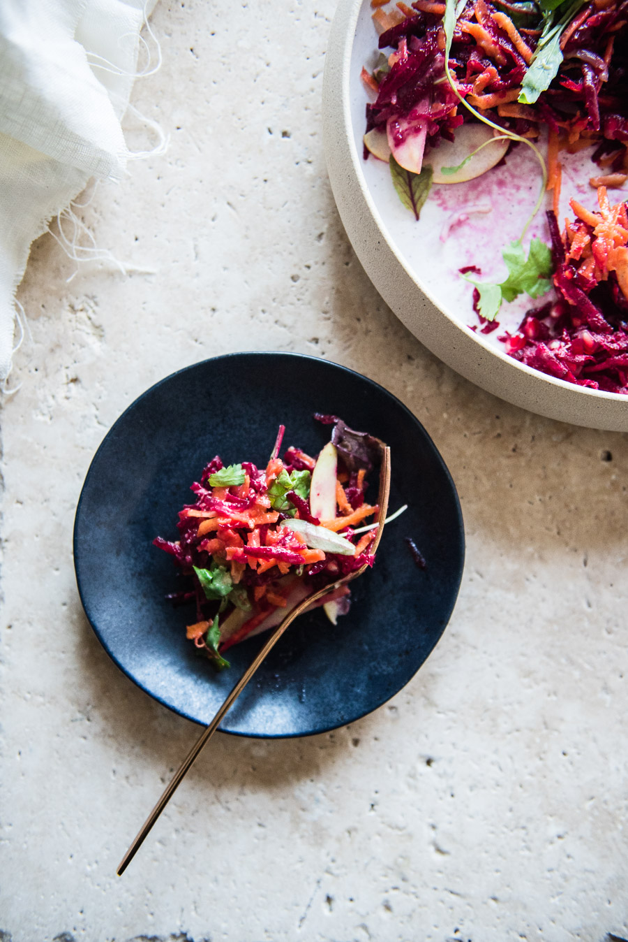 Beet Carrot Apple Salad with Date Vinaigrette