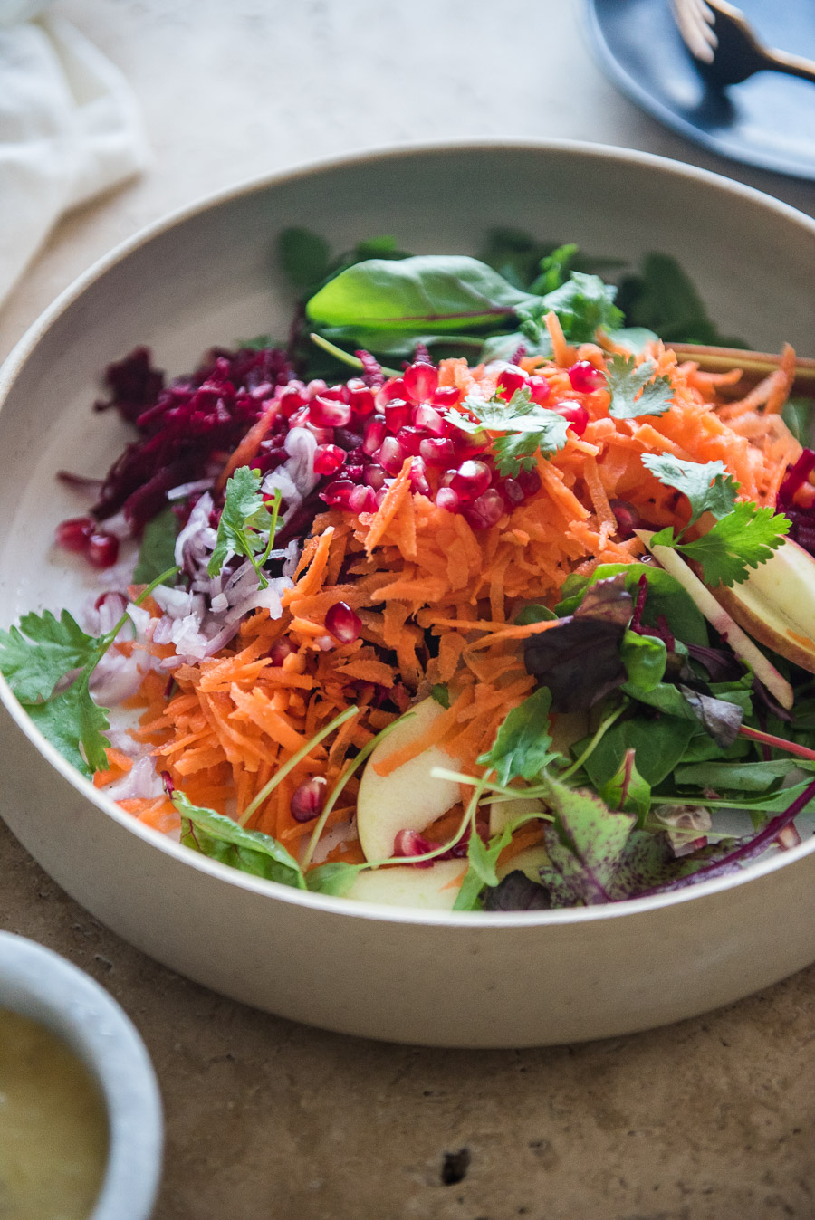 Beet Carrot Apple Salad with Date Vinaigrette