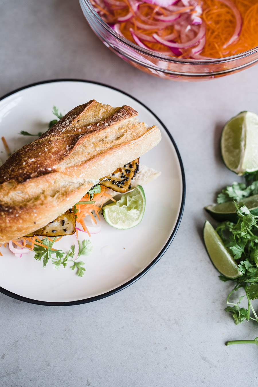 Halloumi Banh Mi Sandwich