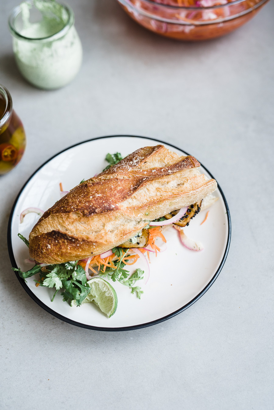 Halloumi Banh Mi Sandwich