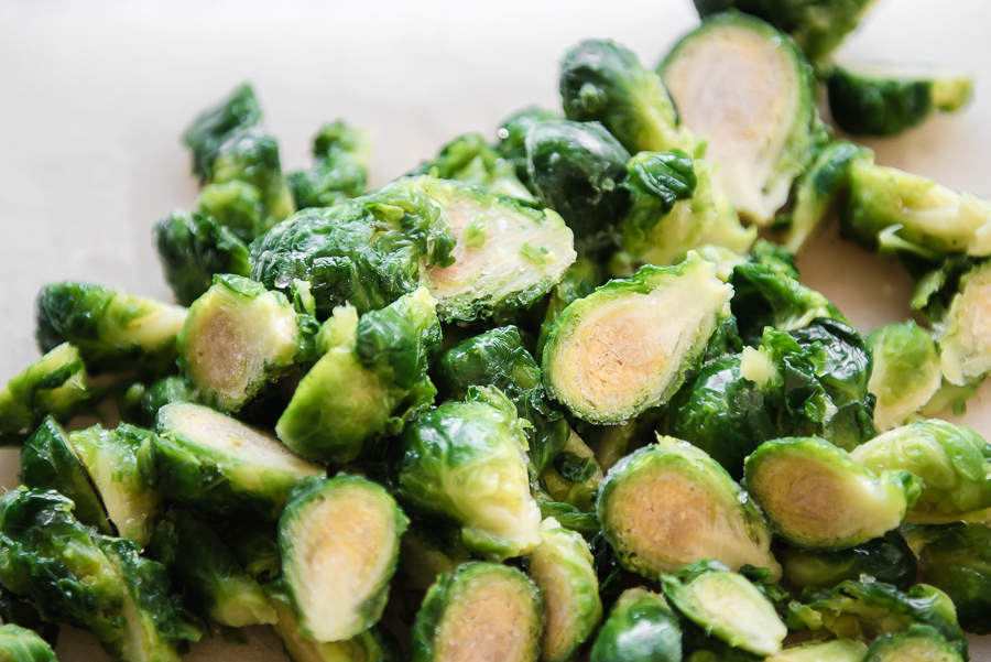 Miso Maple Roasted Brussels Sprouts