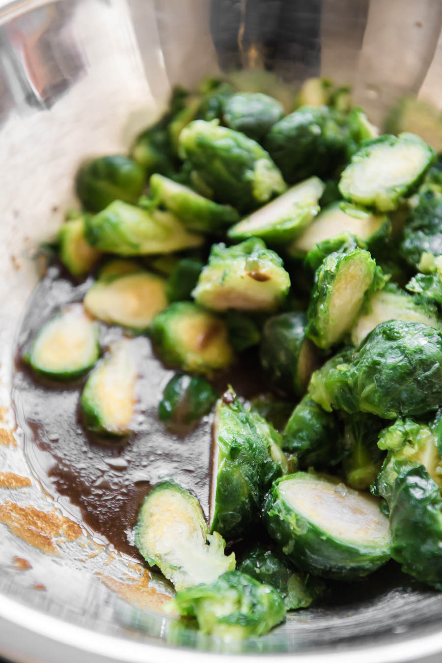 Miso Maple Roasted Brussels Sprouts