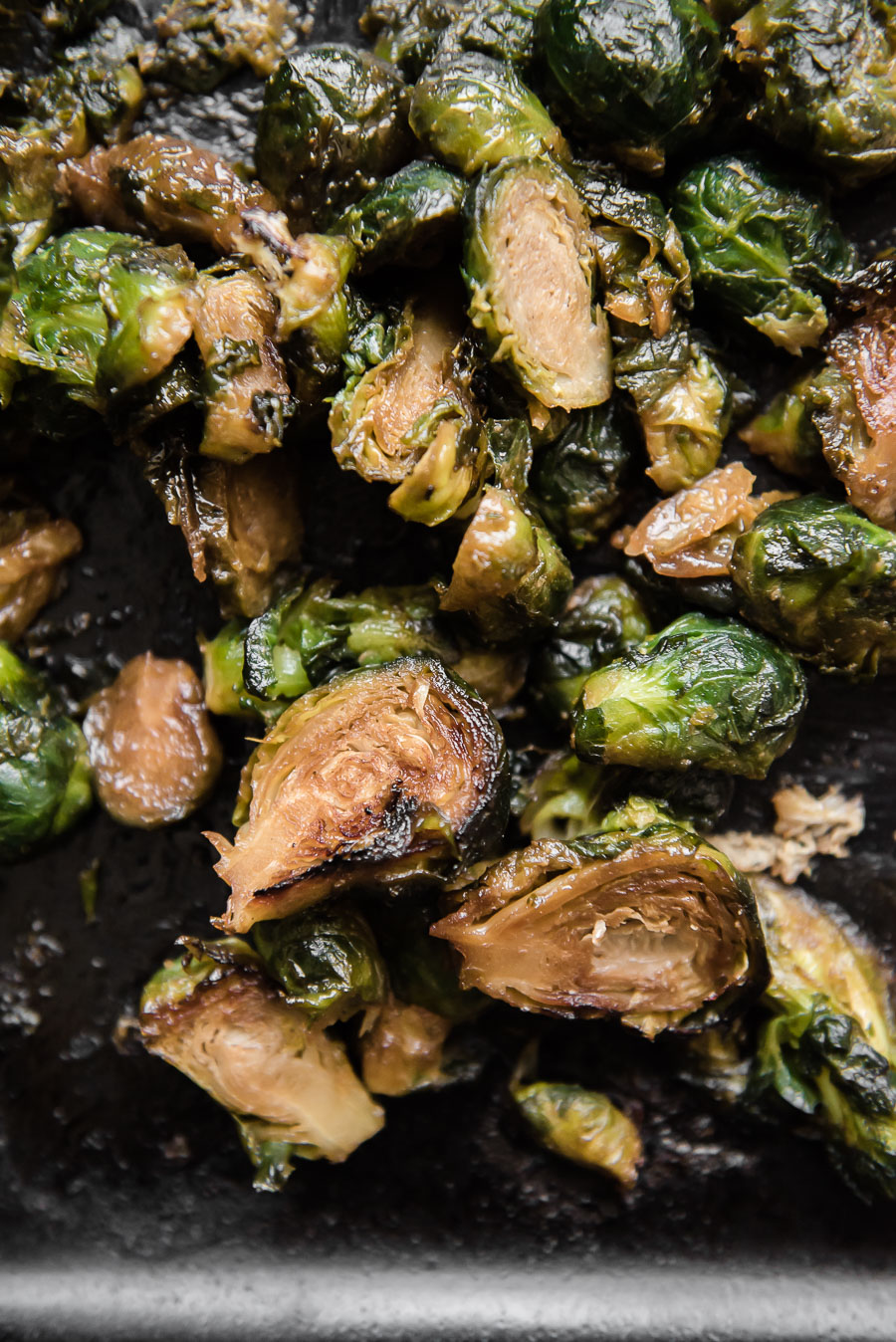 Miso Maple Roasted Brussels Sprouts