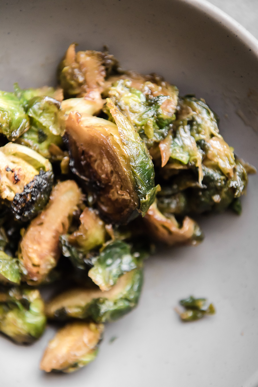 Miso Maple Roasted Brussels Sprouts