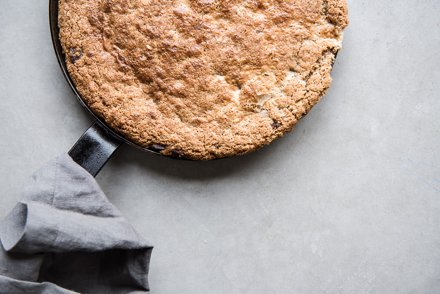 Halva Chocolate Chip Skillet Cookie