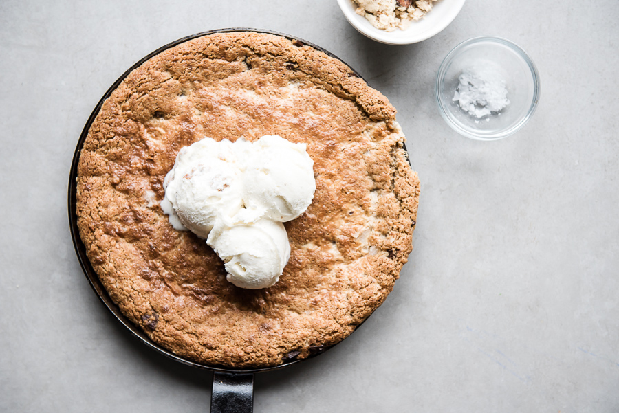 Halva Chocolate Chip Skillet Cookie