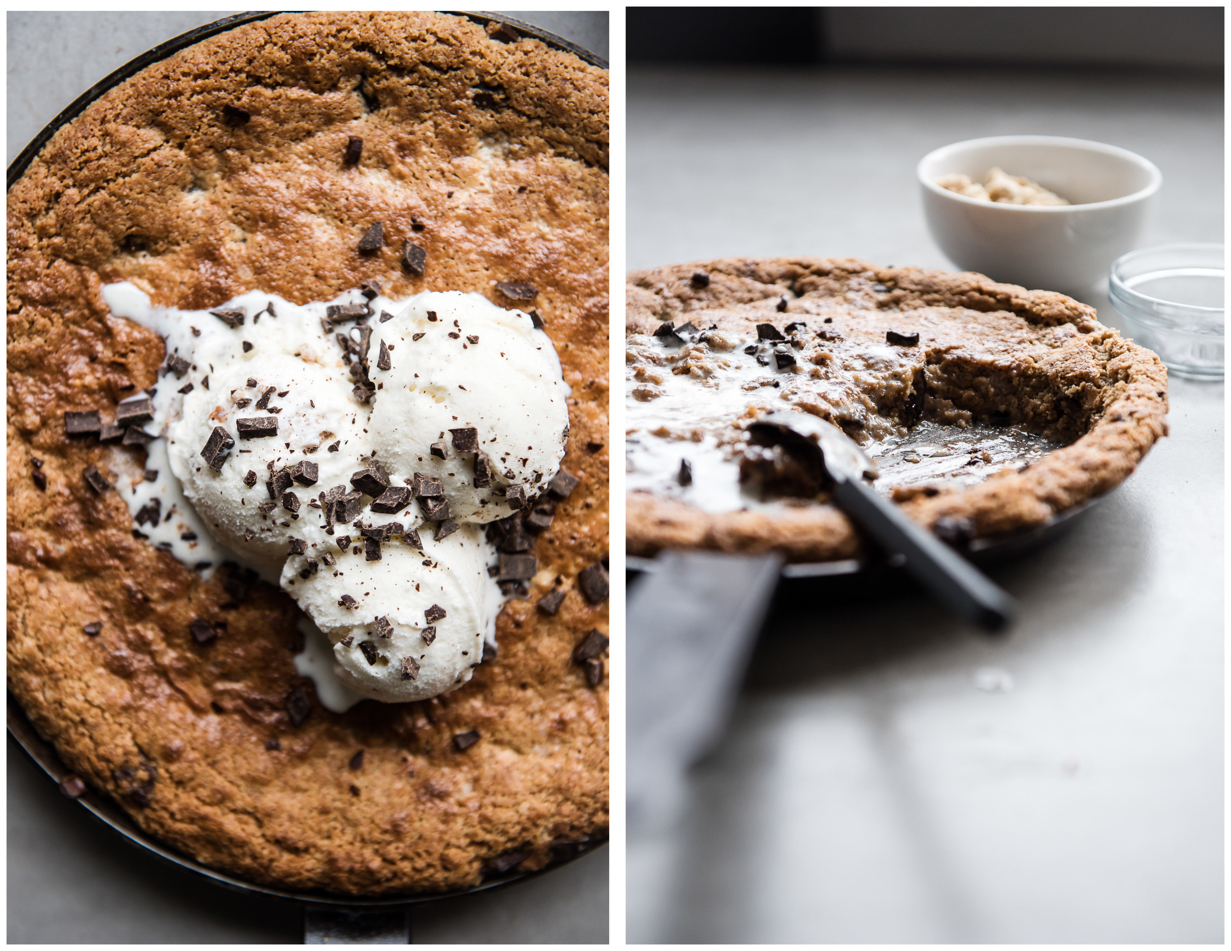 Halva Chocolate Chip Skillet Cookie