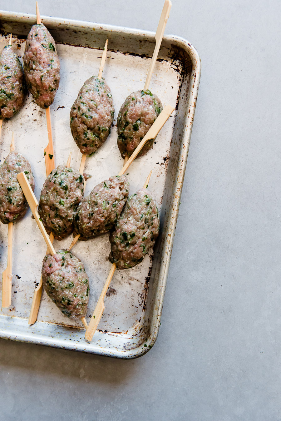 Turkey Kefta Kabobs with Roasted Artichoke Tahini and Za'atar Lafa Bread | Gather a Table