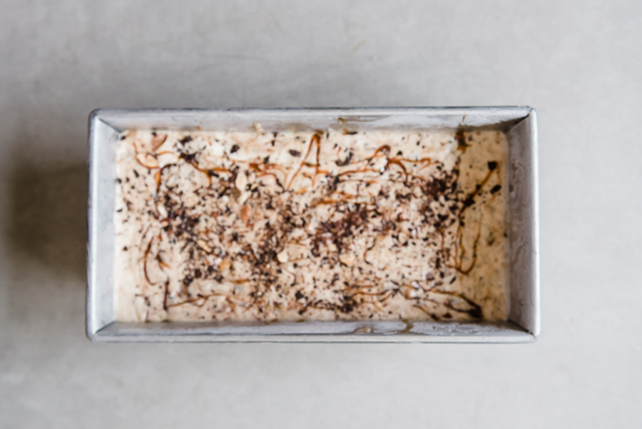 Salted Caramel Ice Cream with Chocolate Chunks & Almonds | Gather a Table