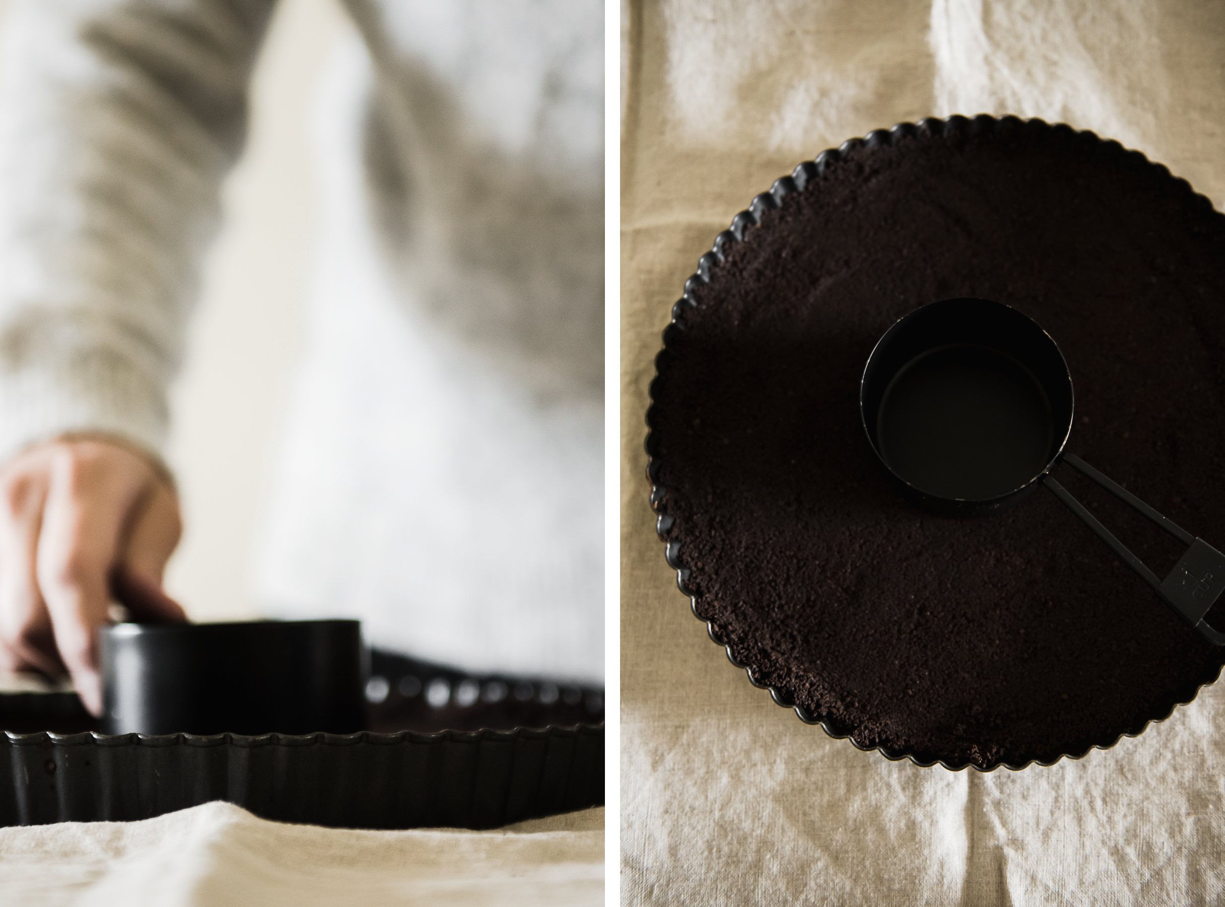 Dark Chocolate Tahini Caramel Tart | Gather a Table