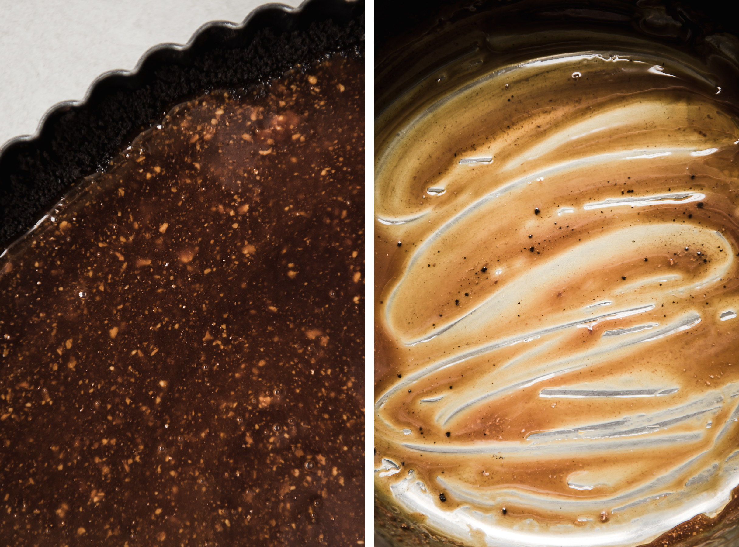 Dark Chocolate Tahini Caramel Tart | Gather a Table