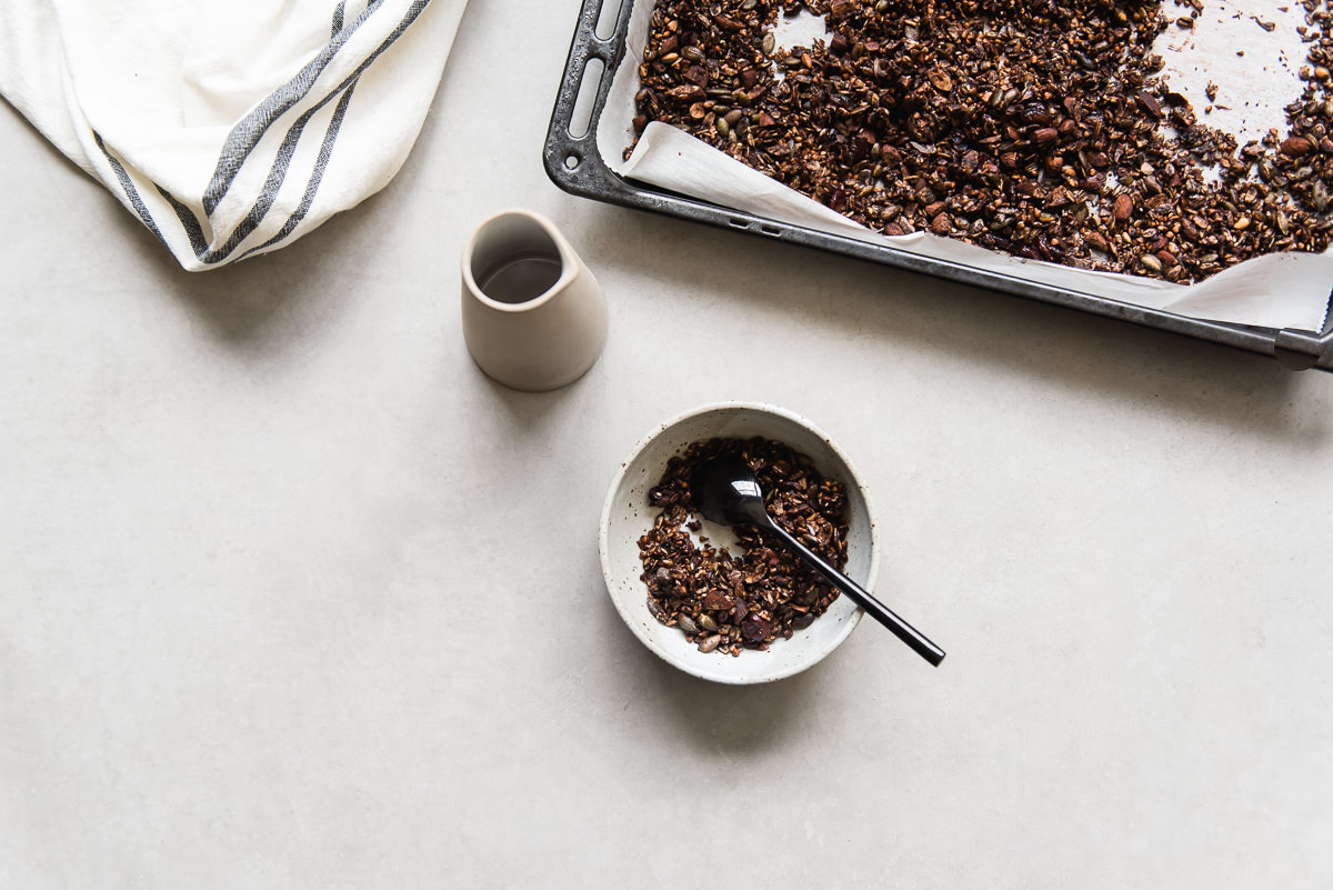 Dark Chocolate Buckwheat Granola | Gather a Table