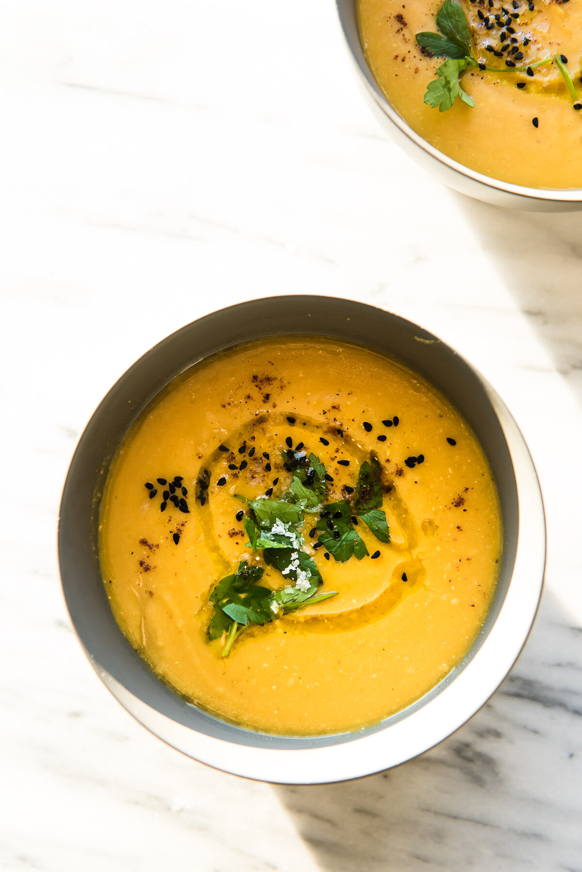 Instant Pot Red Lentil and Celery Root Soup | Gather a Table