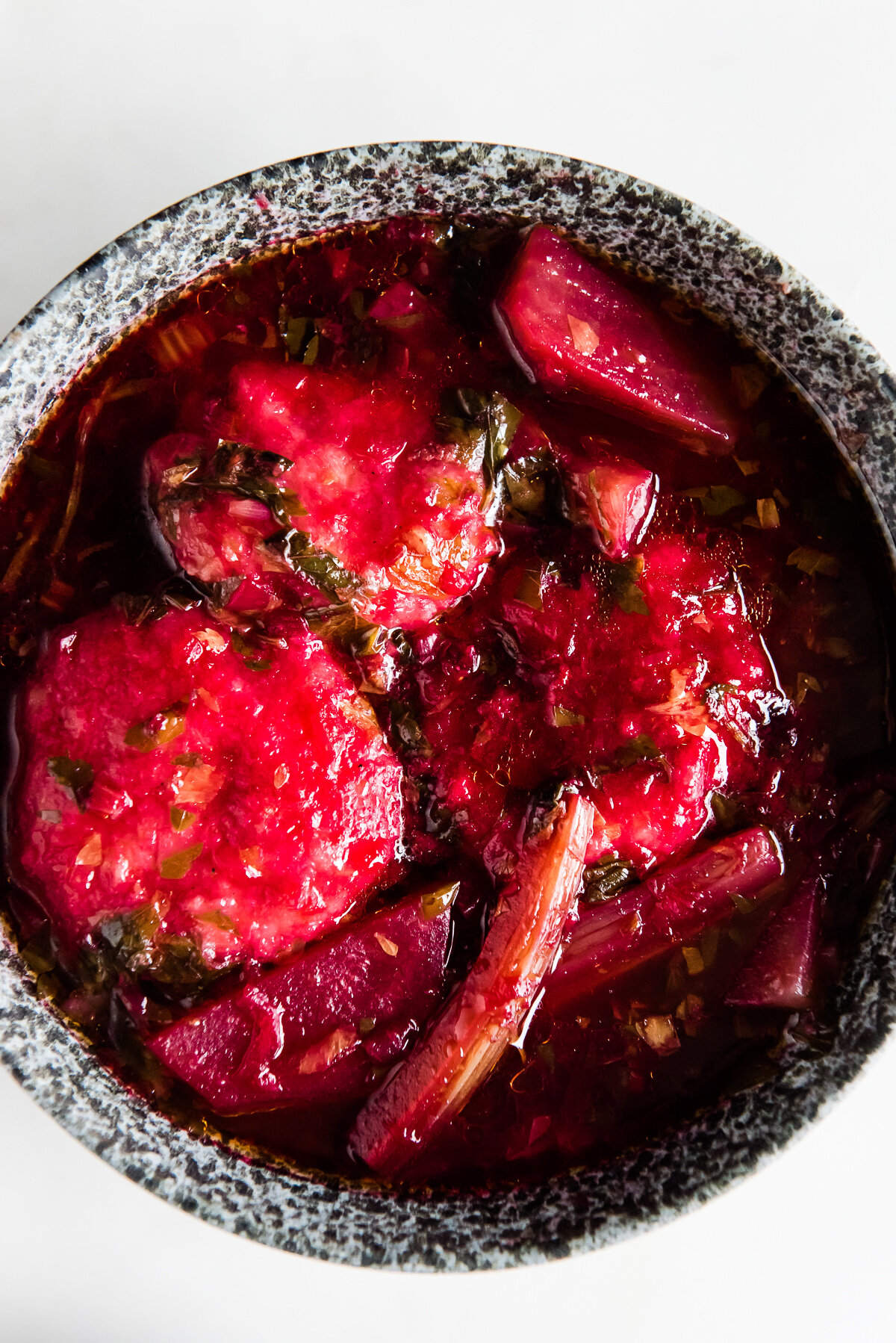 Kubbeh Selek-Semolina Stuffed Meat in  Tangy Beet Soup | Gather a Table