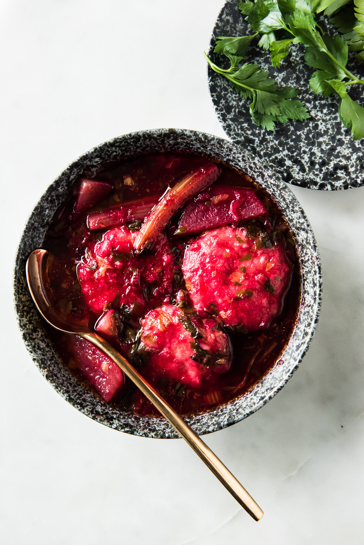 Kubbeh Selek-Semolina Stuffed Meat in  Tangy Beet Soup | Gather a Table