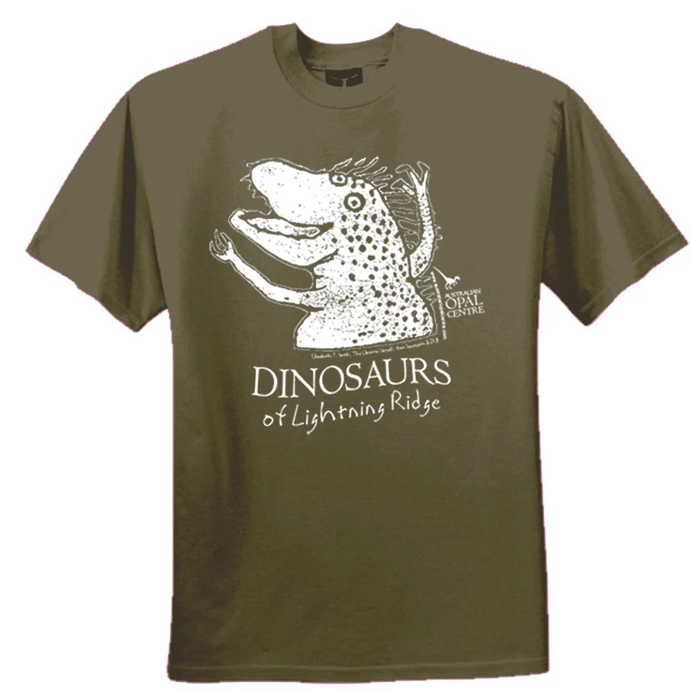 Dino tee adult khaki.jpg