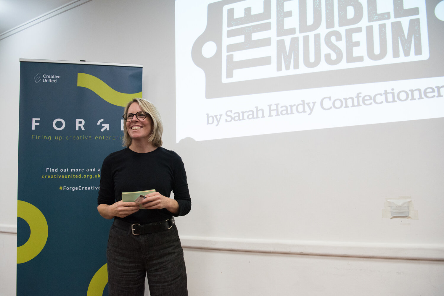 Presentation networking event photographer. Sarah Hardy The Edible Museum