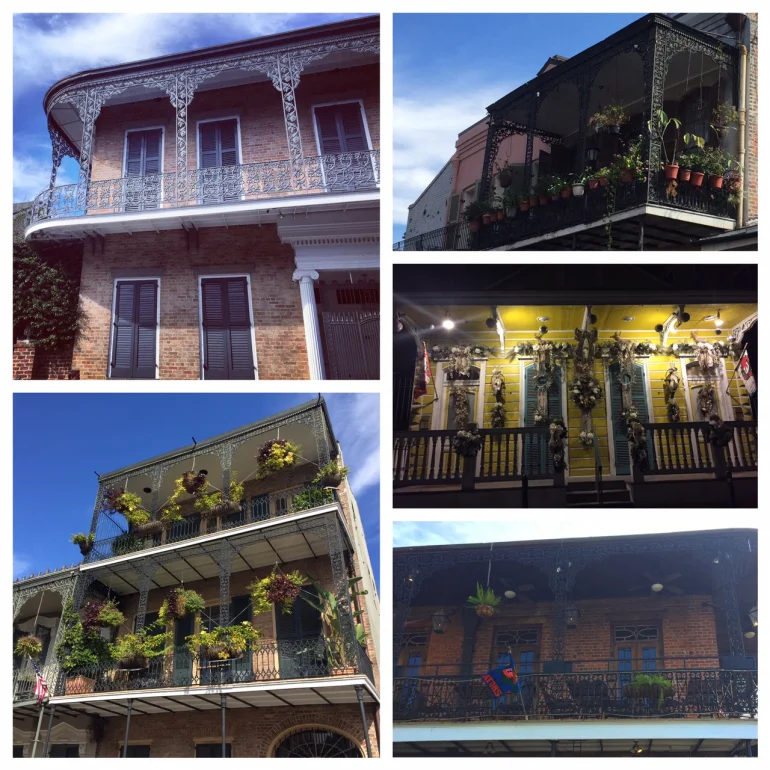 Homes in New Orleans – the bottom right is the flag from my Alma Mater 🙂