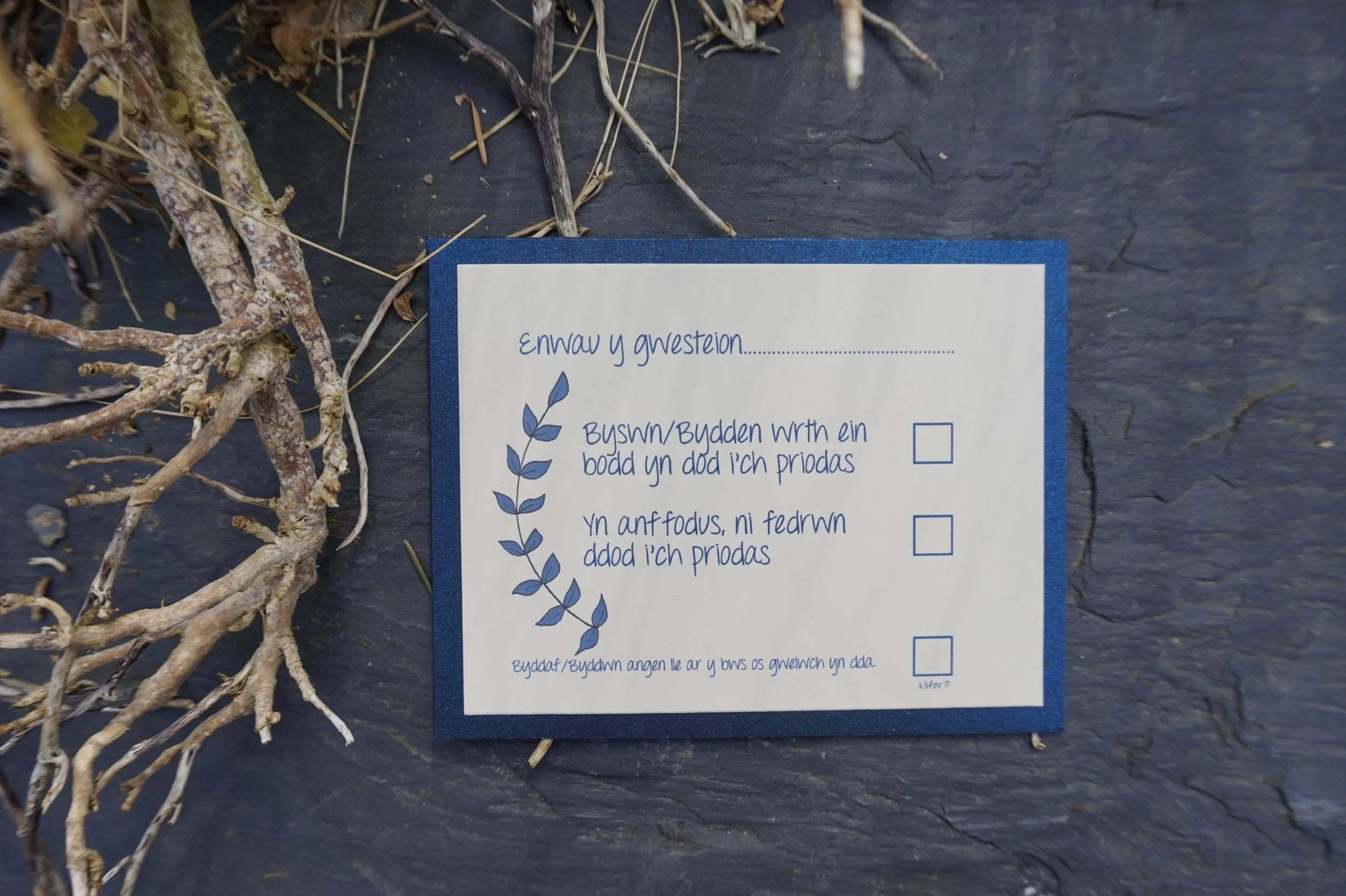 Cerdyn Ymateb / RSVP Card 