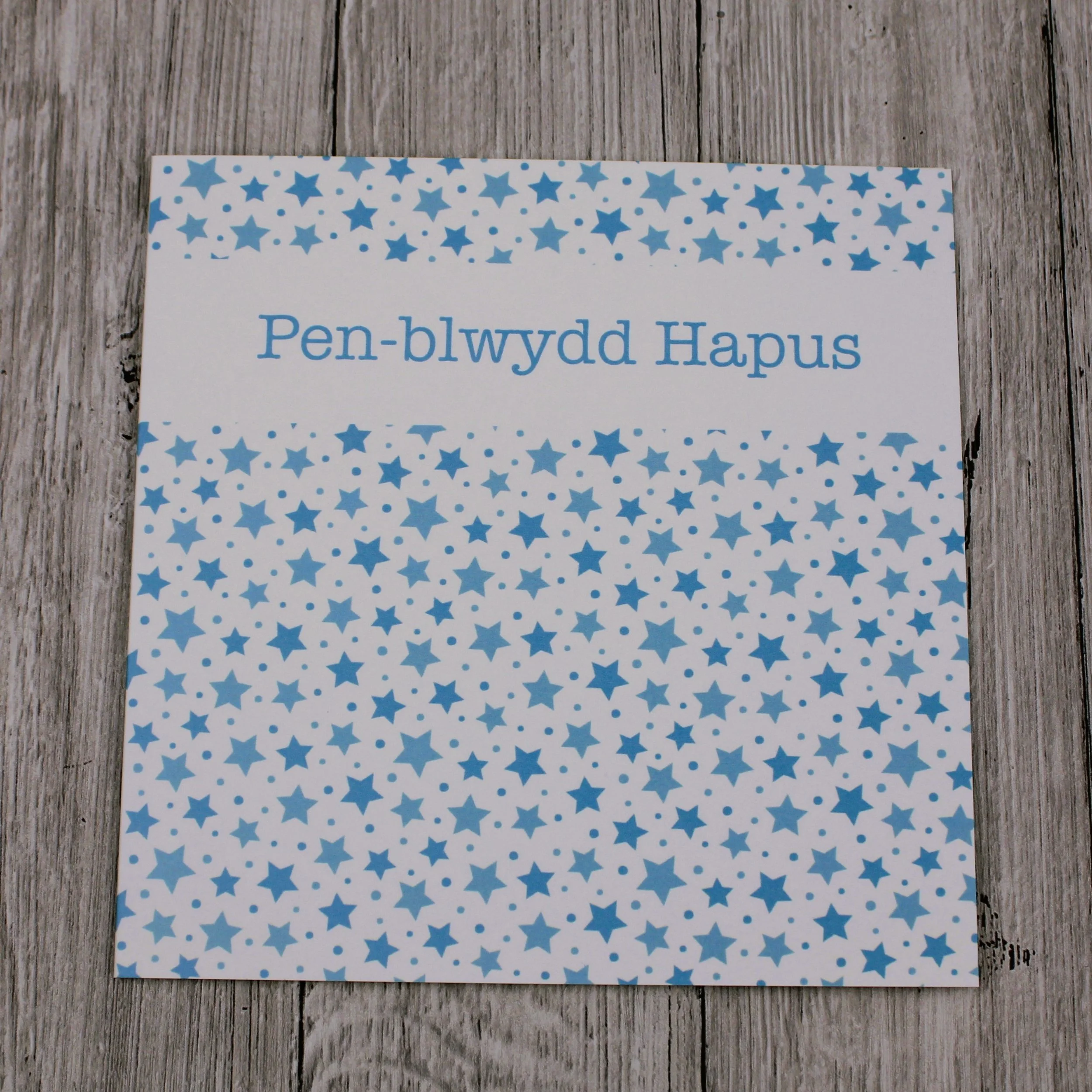 Cerdyn Pen-blwydd Hapus Sêr Glas (CP85)