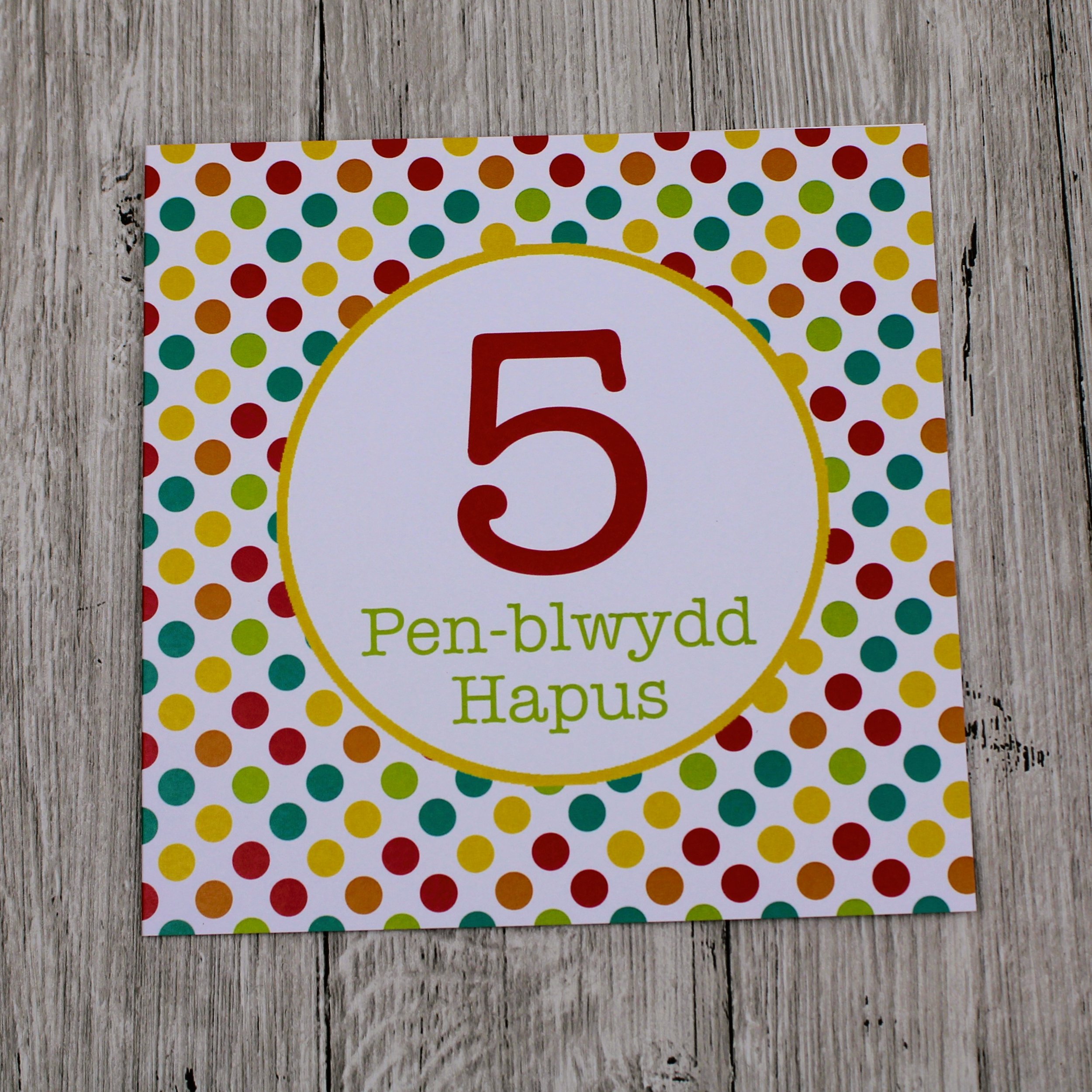 Cerdyn Pen-blwydd Hapus Rhif (CP05)