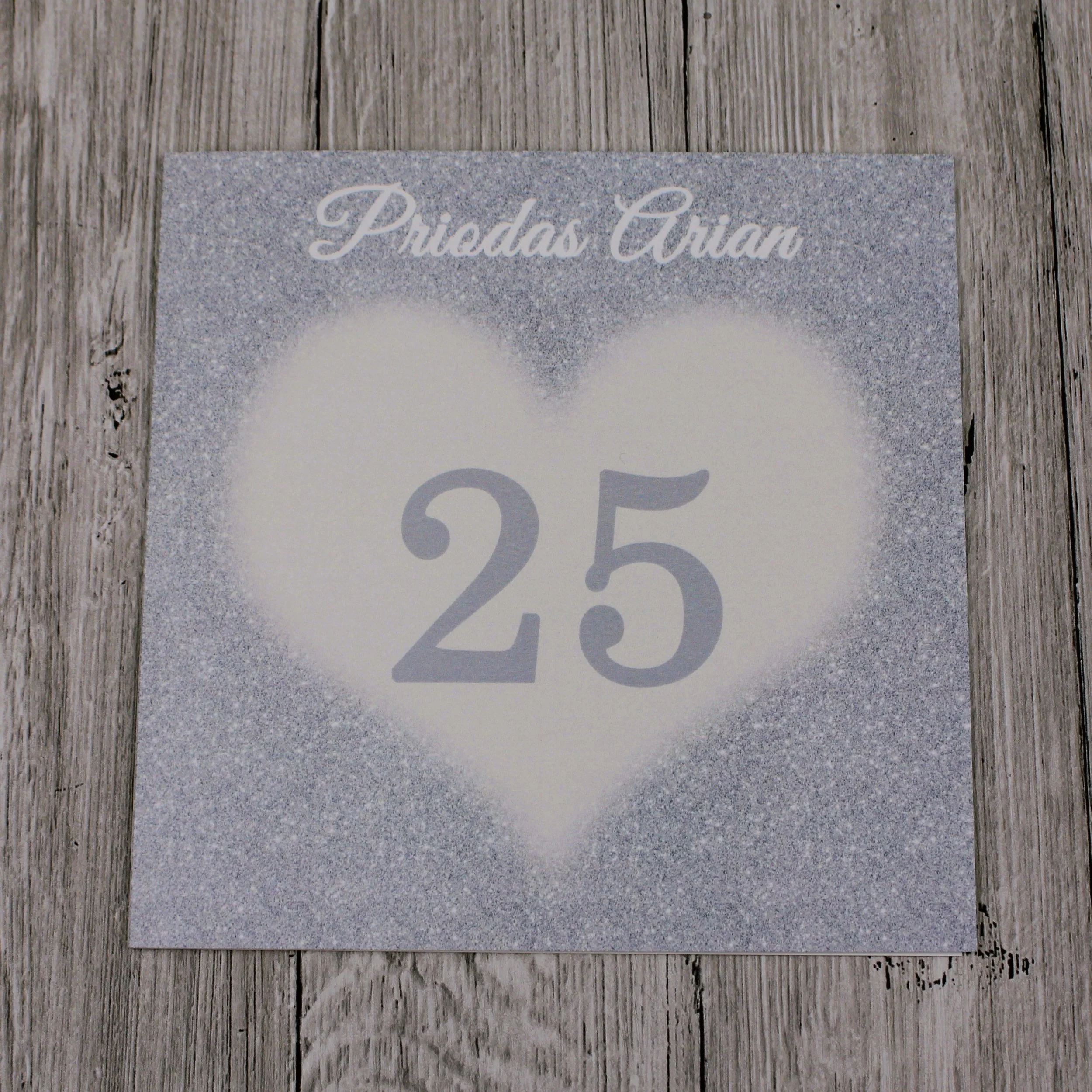 Cerdyn Pen-blwydd Priodas Arian (CP57)