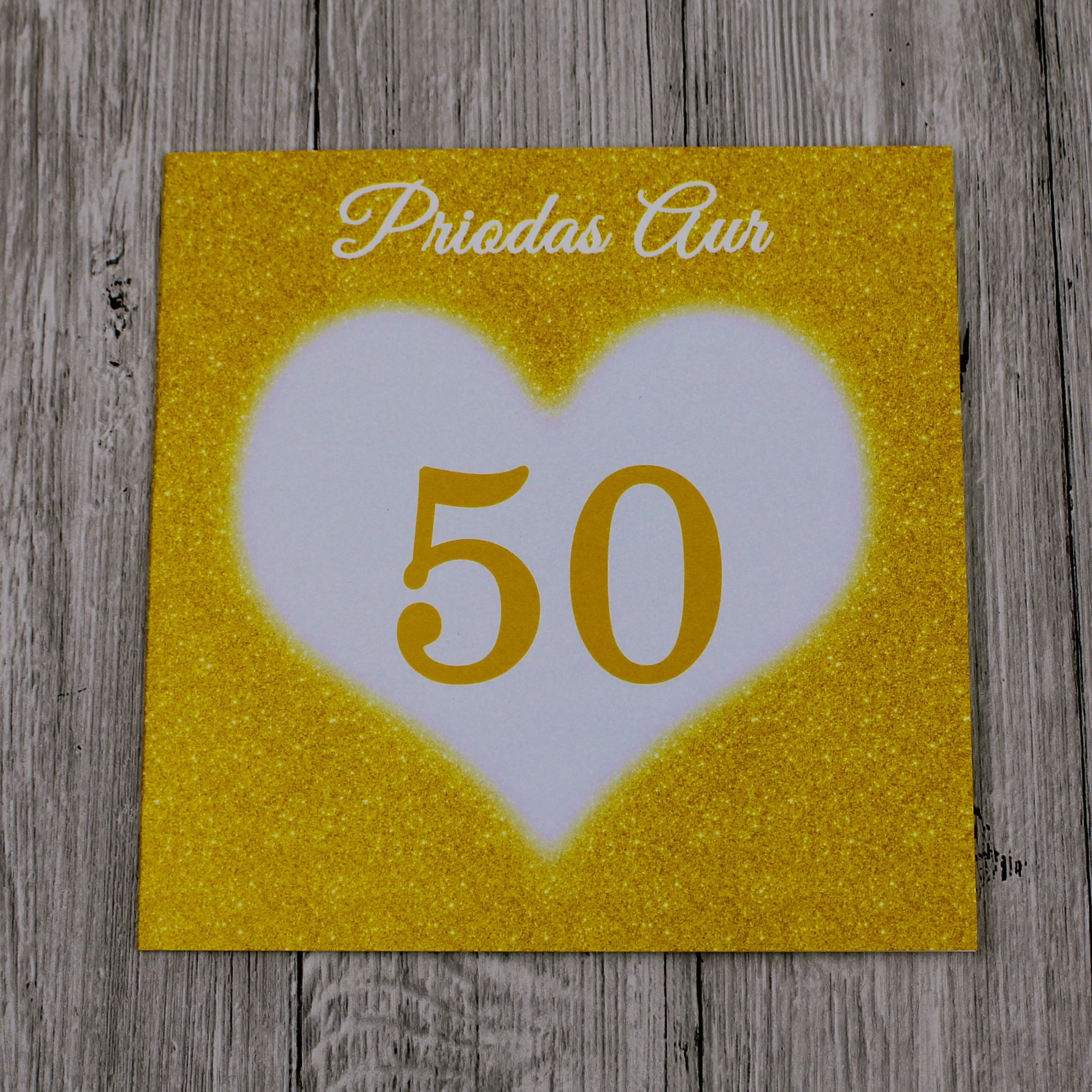 Cerdyn Pen-blwydd Priodas Aur (CP60)