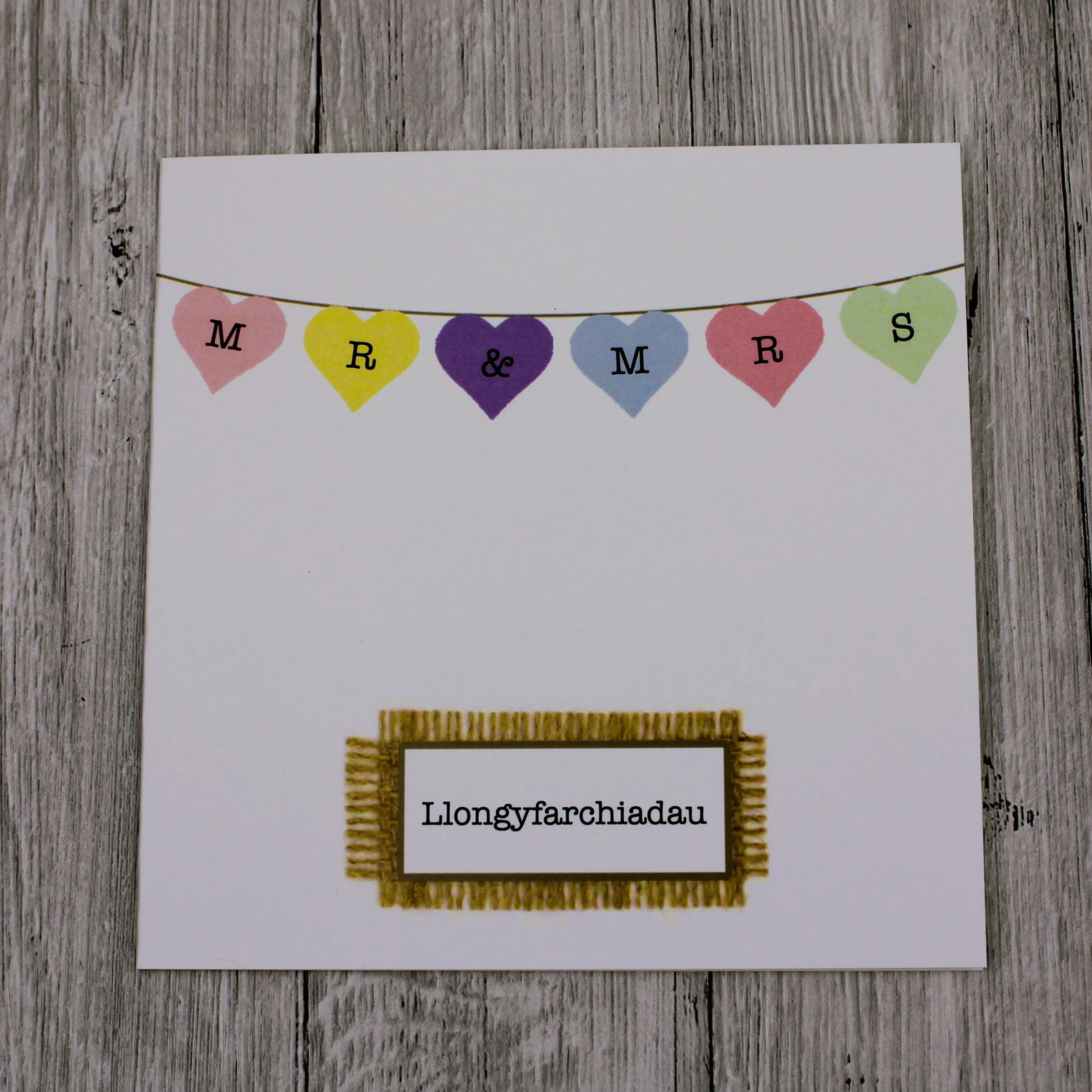 Cerdyn Llongyfarchiadau Mr a Mrs (CP66)