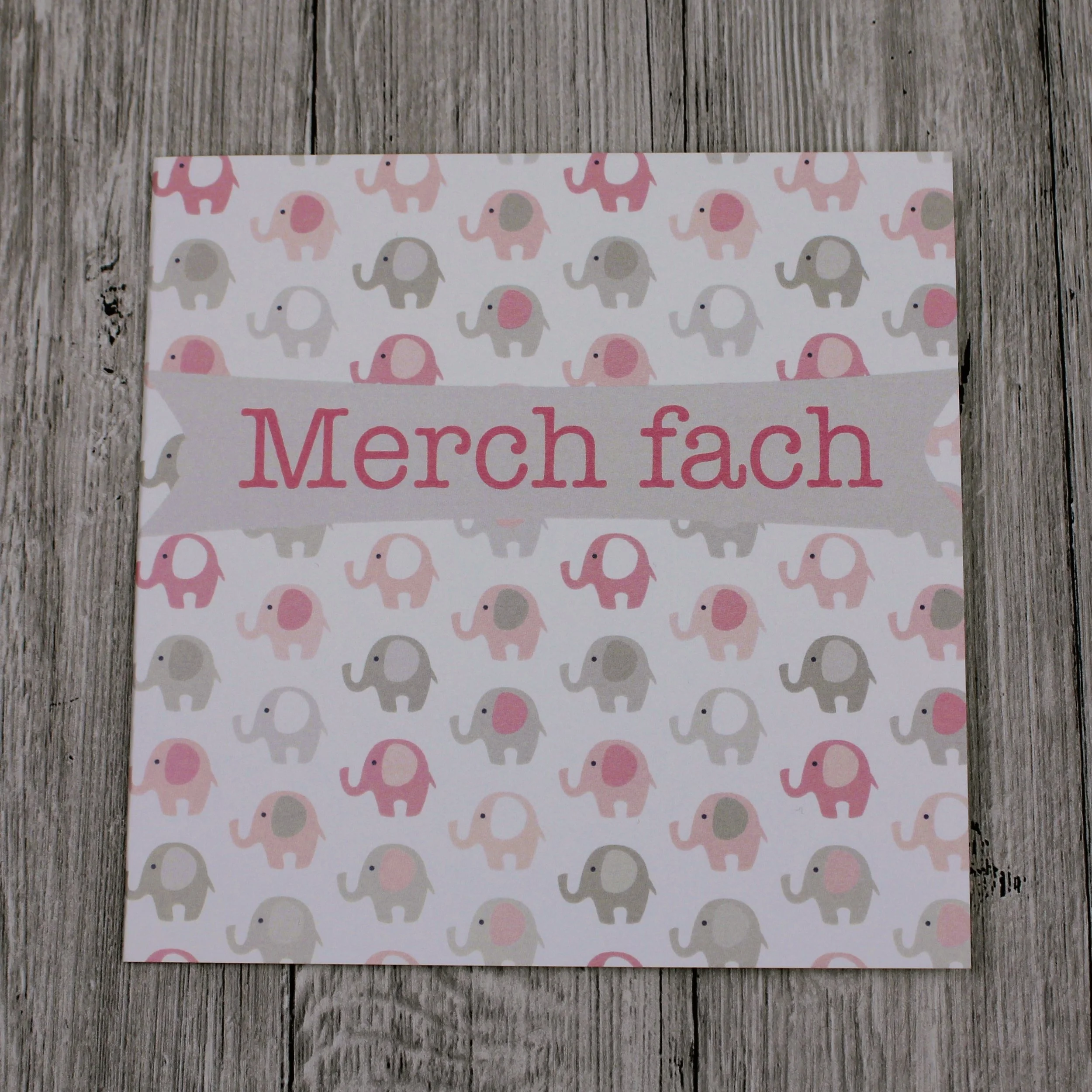 Cerdyn Merch fach eliffant (CP70)