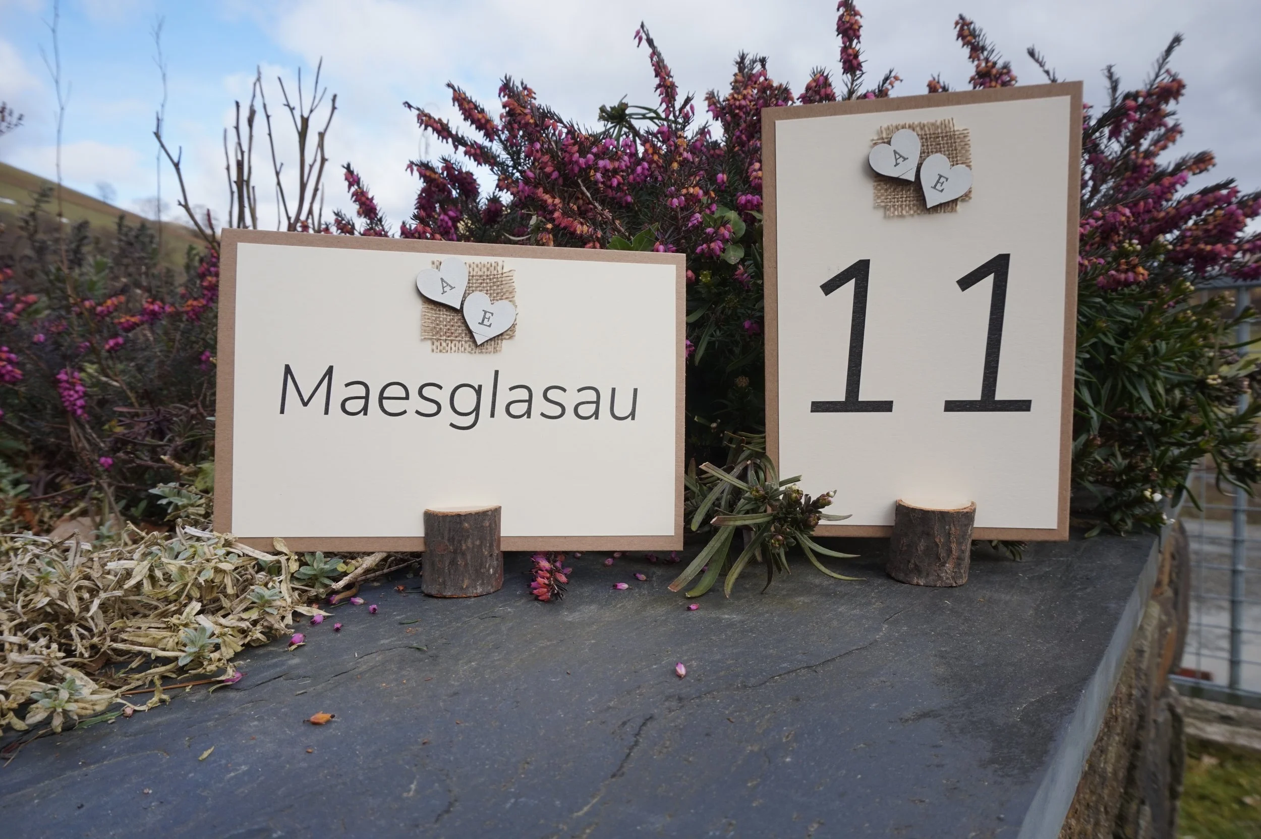 Rhifau neu Enwau Bwrdd/Table Numbers or Names