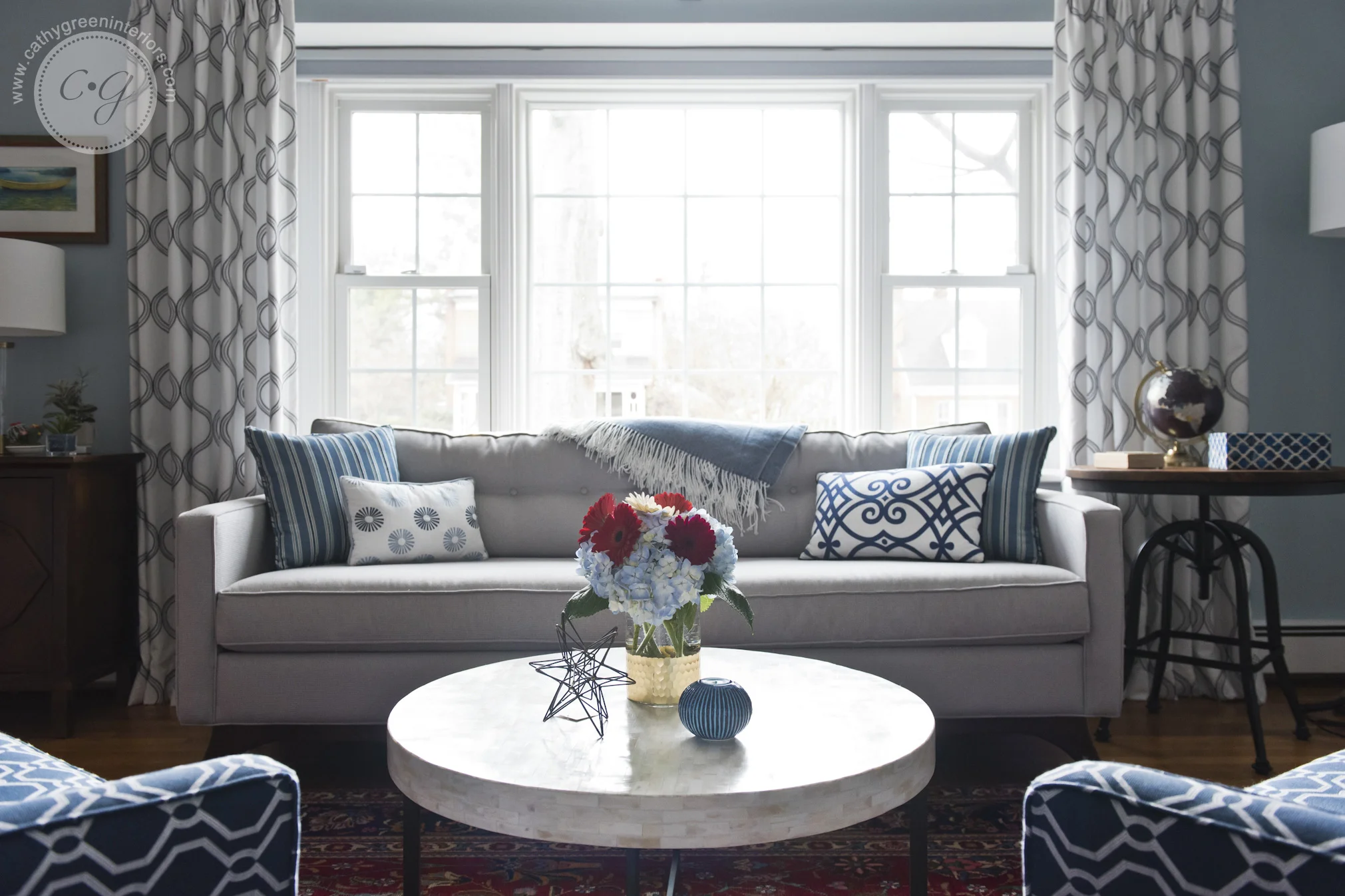 grey sofa