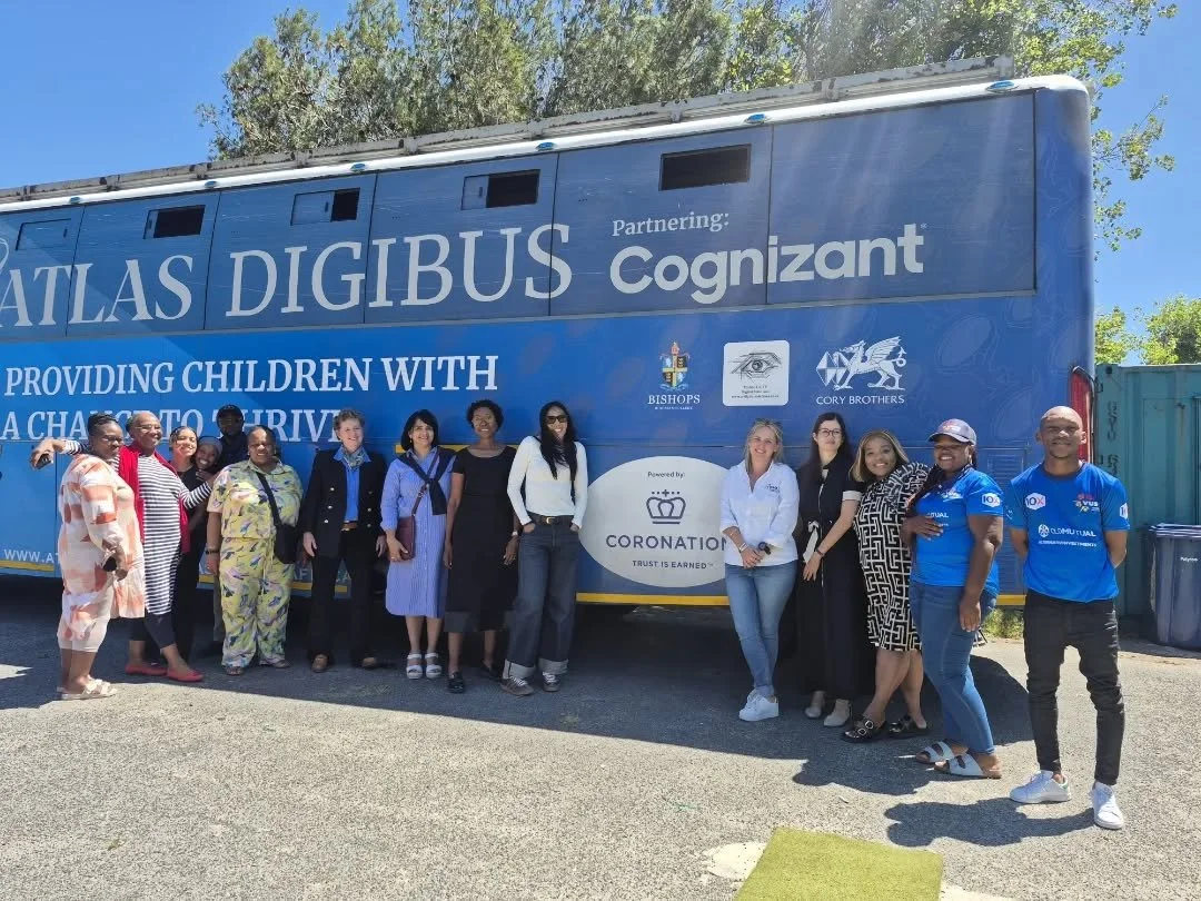 Driven by purpose and powered by partnership, the @coronation_sa Trustees visited the Atlas Digibus, observing how participants at five primary schools engage with structured English‑as‑a‑Second‑Language programmes and digital learning experiences th