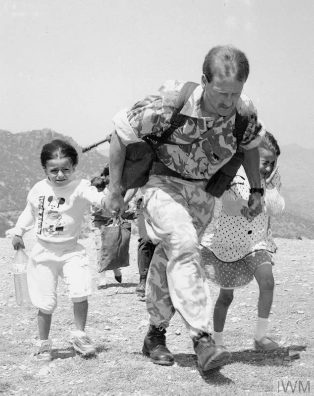 Operation Haven - Royal Marines and the Humanitarian Relief Effort for Kurdish Refugees on the Iraq/Turkish Border, 1991 © Crown copyright. IWM (GLF 1256)