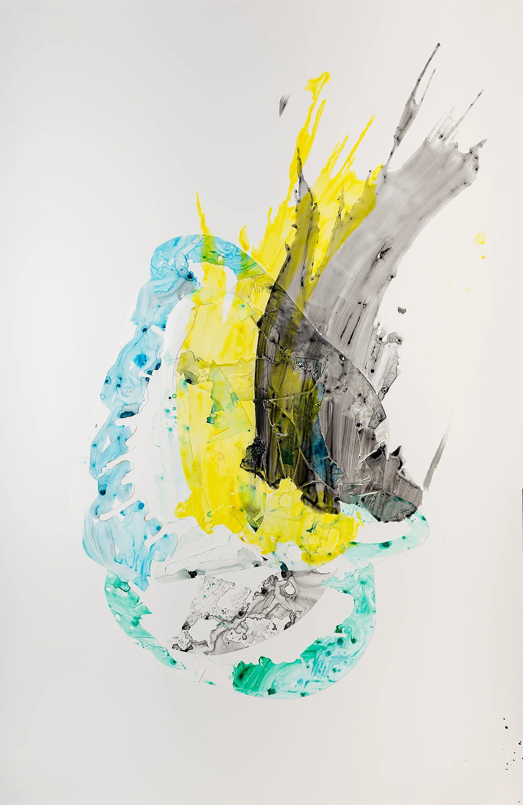 Tell-Tale , acrylic and synthetic paper collage, 40x26”, 2018.