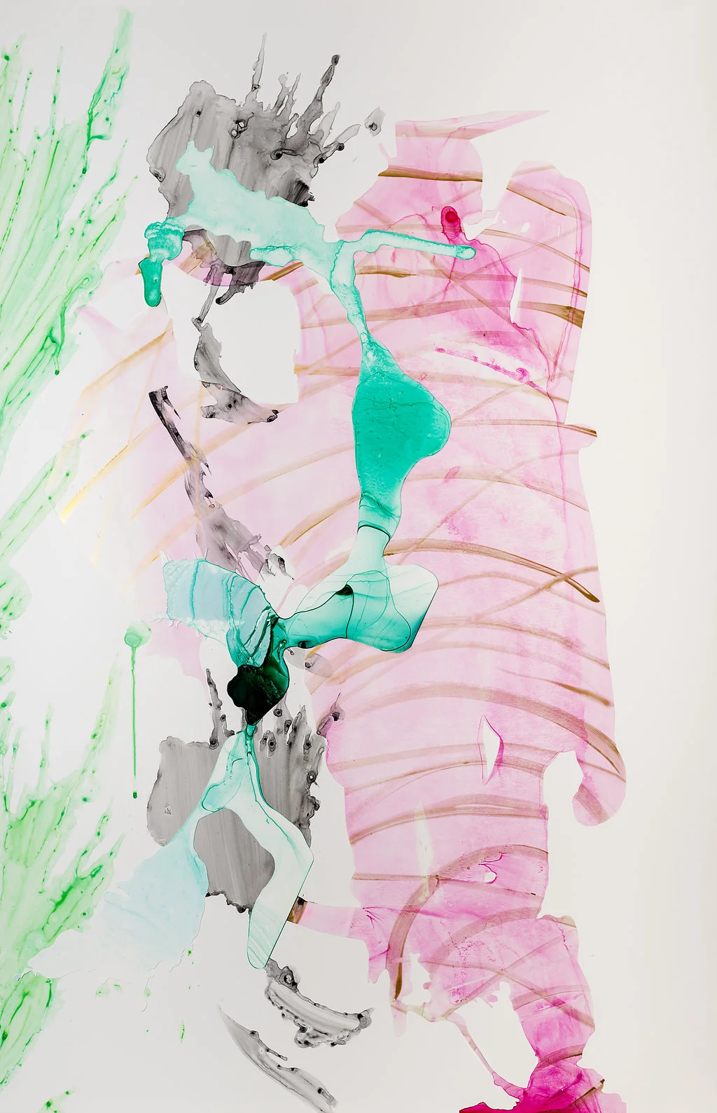I can’t look away , acrylic and synthetic paper collage, 40x26”, 2018.