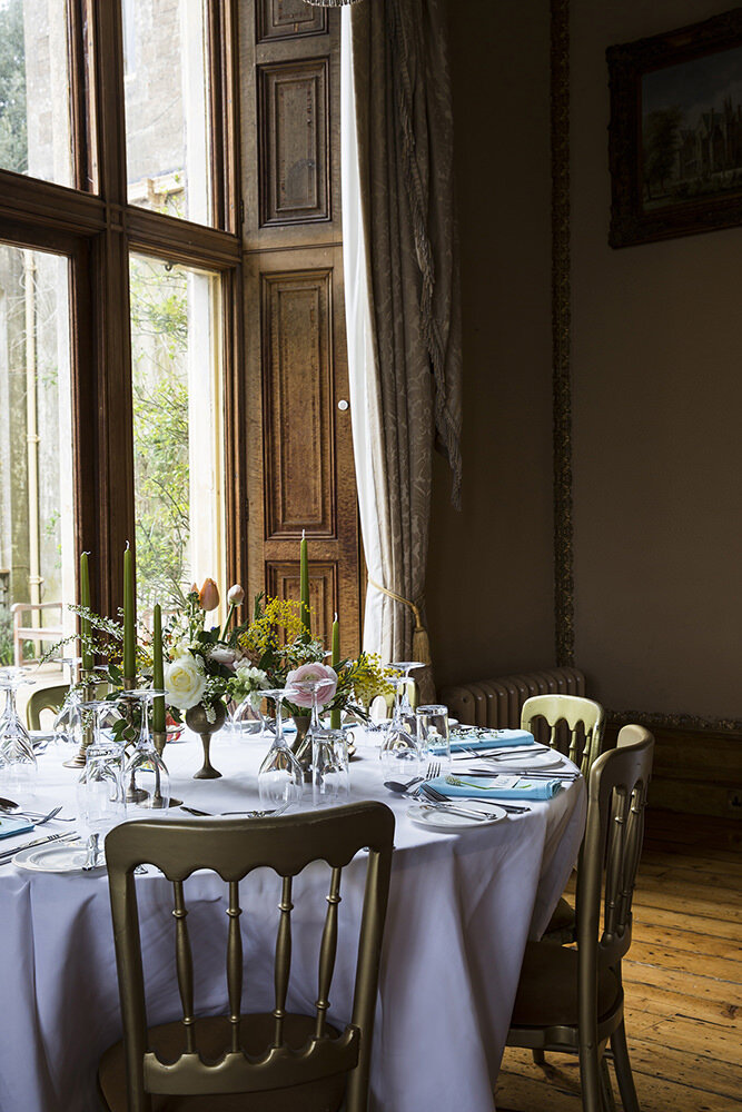 Wedding table styling, Orchardleigh Estate
