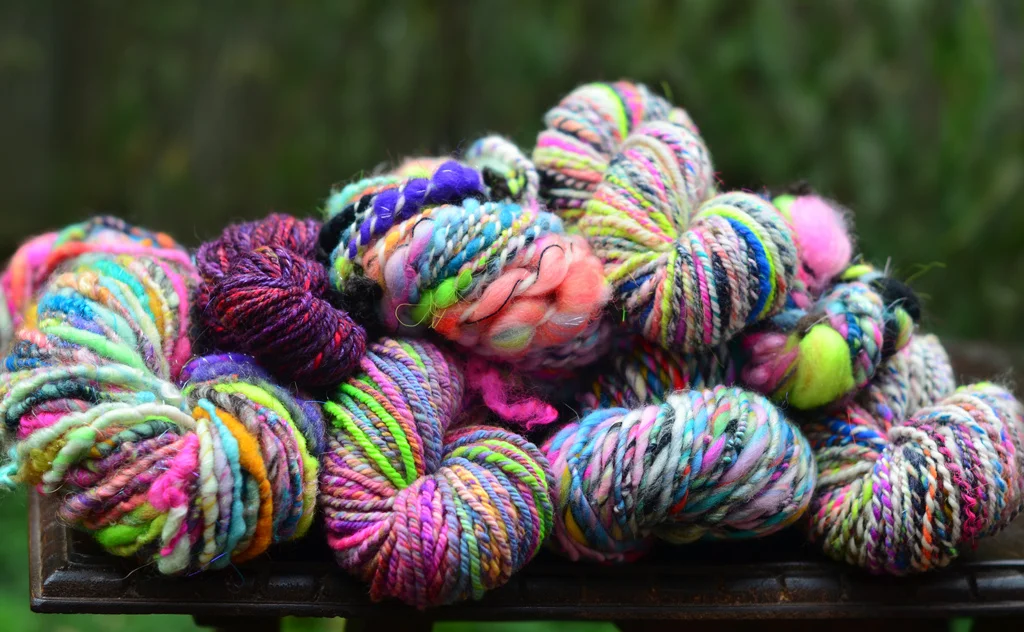 Handspun art yarn - 222 Handspun Spinzilla yarns