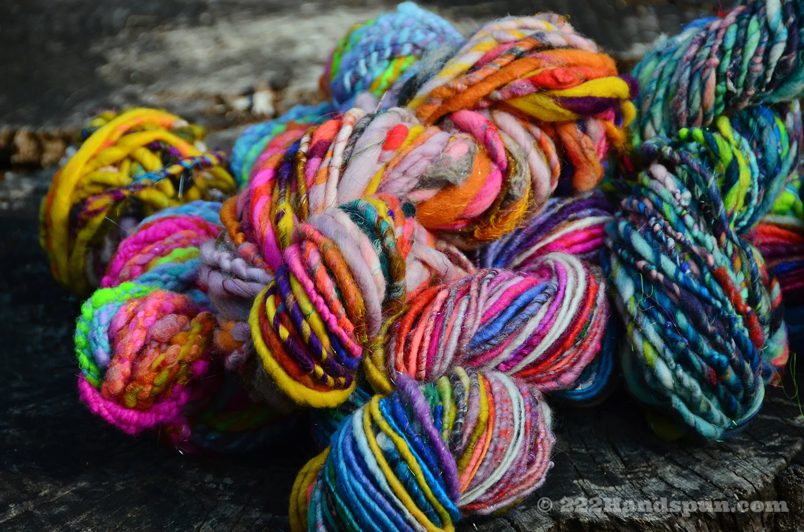Handspun Art Yarn - 222 Handspun