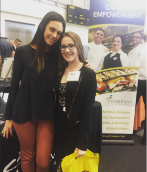 I got to experience two very important "firsts" with Makayla... her first time on an airplane as we traveled across the country to San Fran, and here is her first career fair. She and I worked closely to find her dream culinary career!