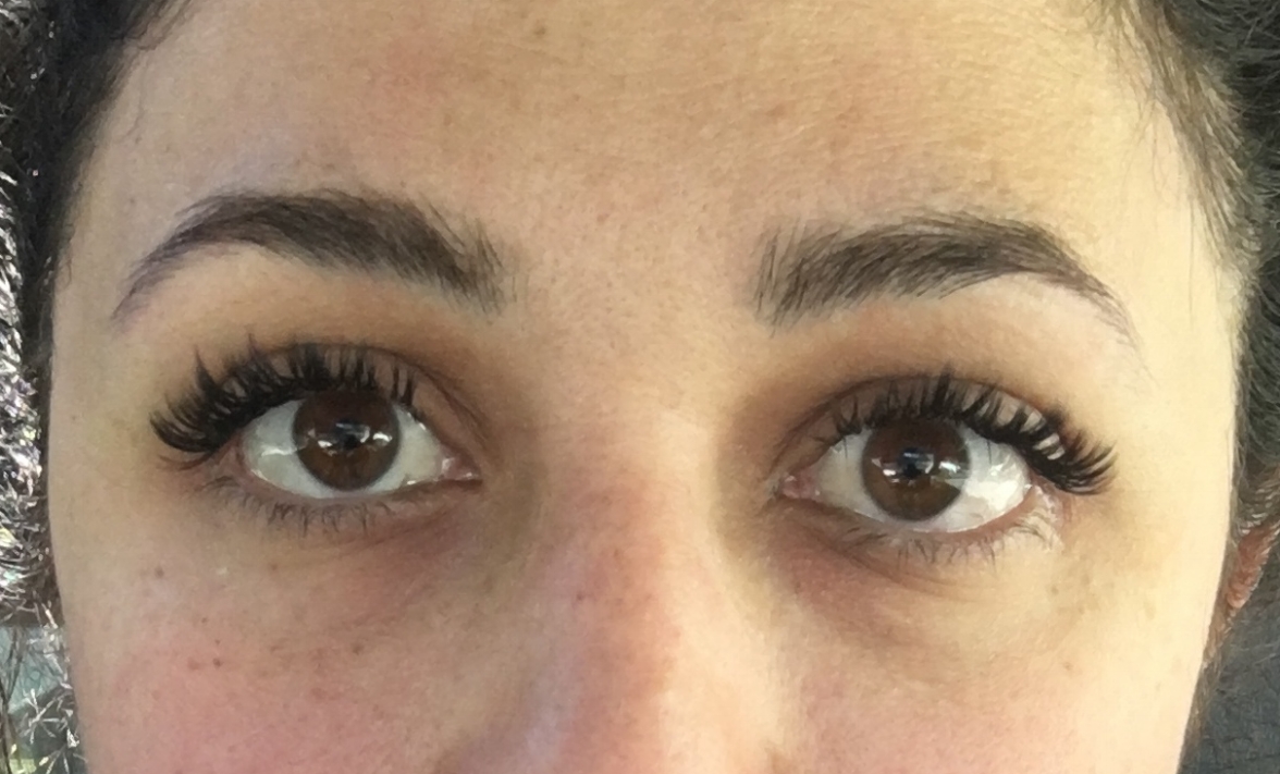 After eyelash extensions with no makeup on