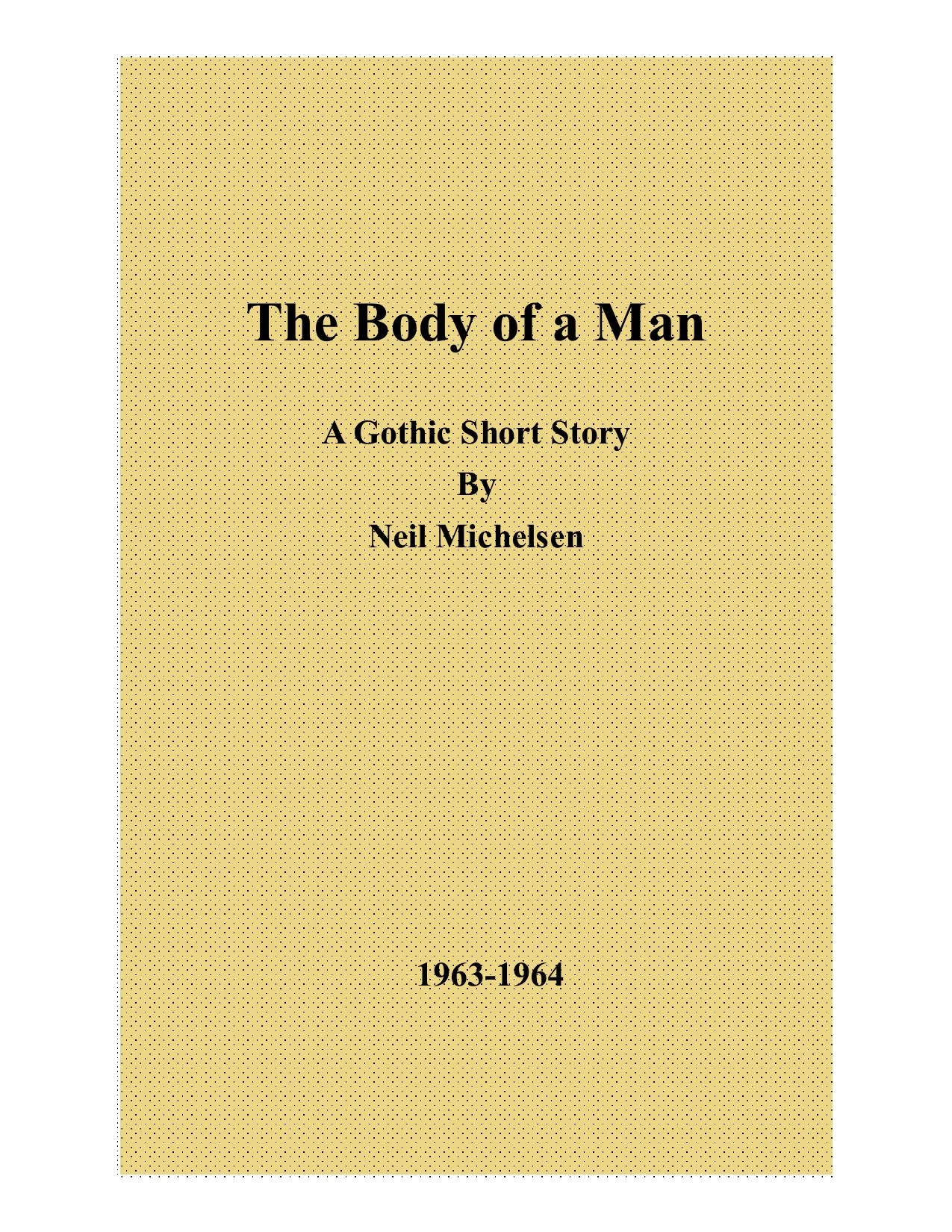 Gothic Short Story